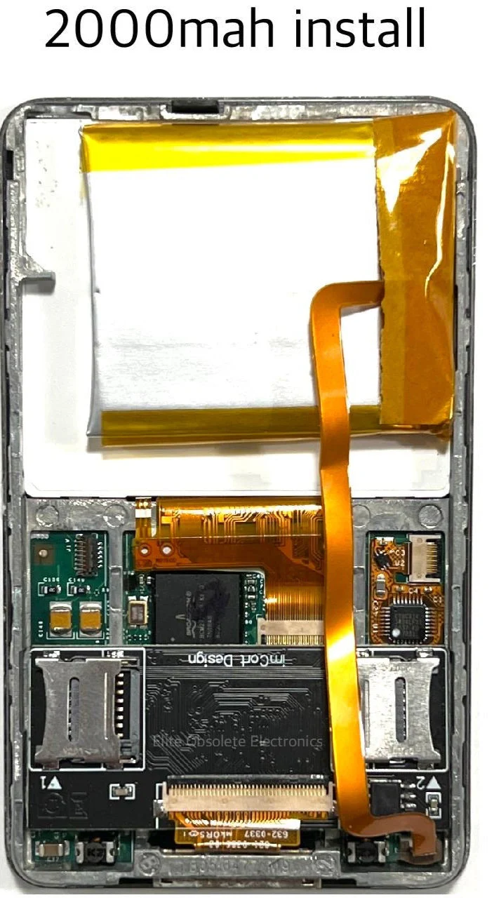 2000mah Square Extended Capacity Lithium-Ion Polymer Battery for Apple iPod Video 5th 5.5 & iPod Classic 6th 7th A1136 A1238 - Image 4