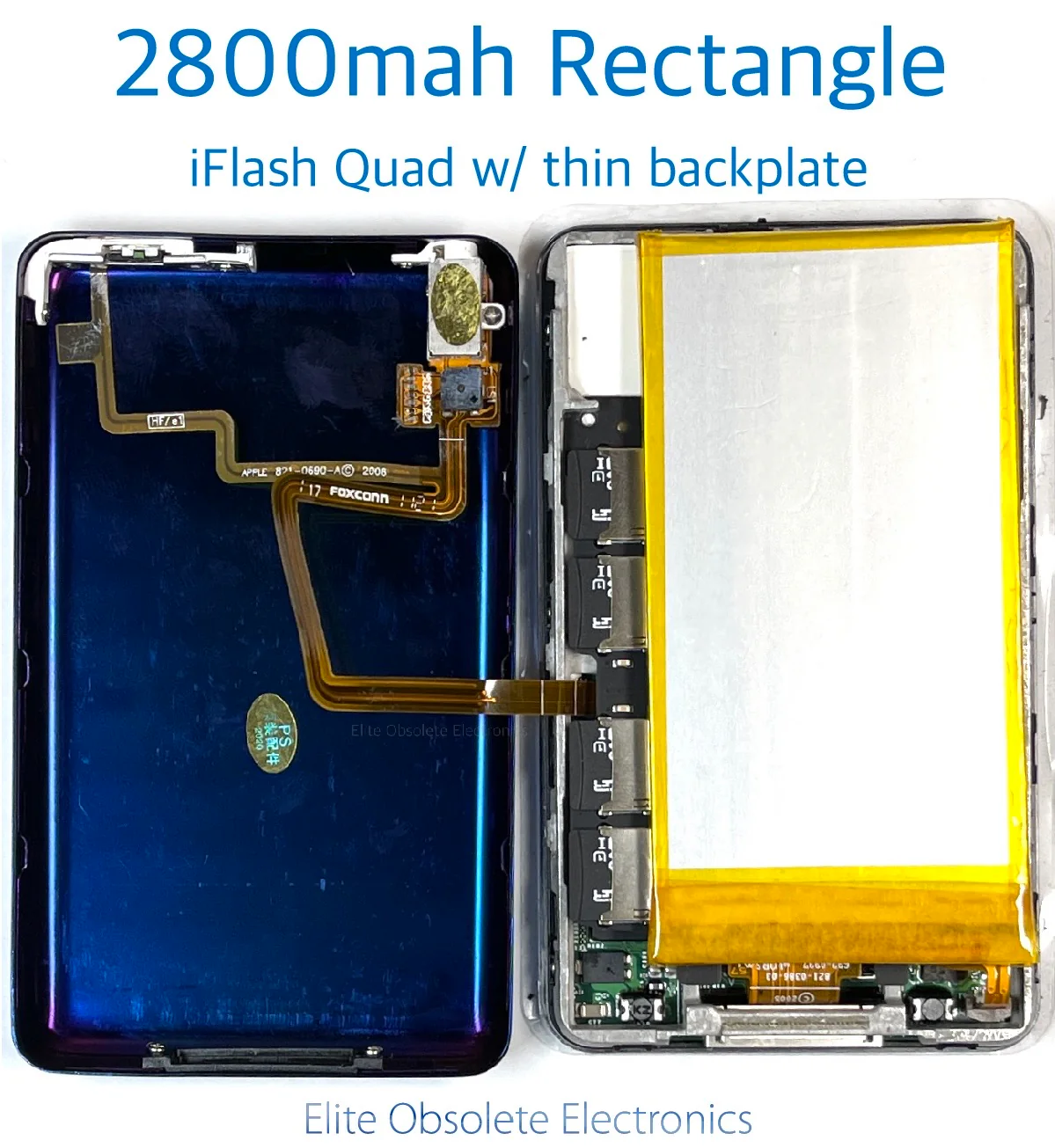 2800mah Extended Capacity Lithium-Ion Polymer Battery for Apple iPod Video 5th 5.5 & iPod Classic 6th 7th A1136 A1238 - Image 3
