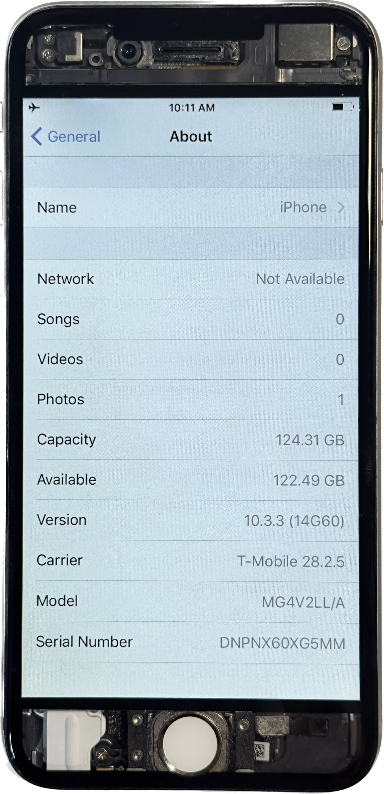 Apple iPhone 6 Custom Refurbished Transparent Clear Gold 128GB Rare iOS 10.3.3 - Image 3