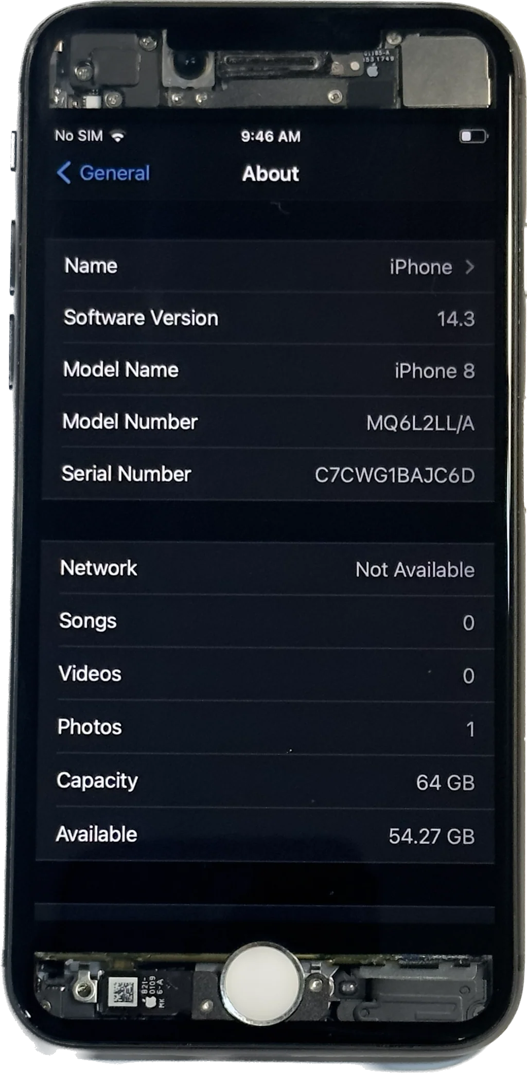 Apple iPhone 8 Custom Refurbished Transparent Clear 64GB - Image 3