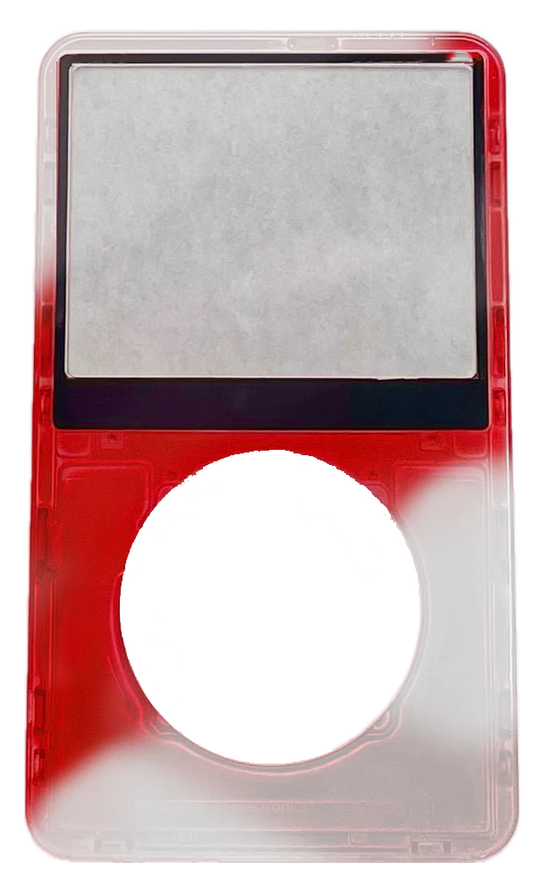 Atomic Ladybug Red & White Transparent Clear Faceplate For Apple iPod Video 5th & 5.5 Generation Plastic