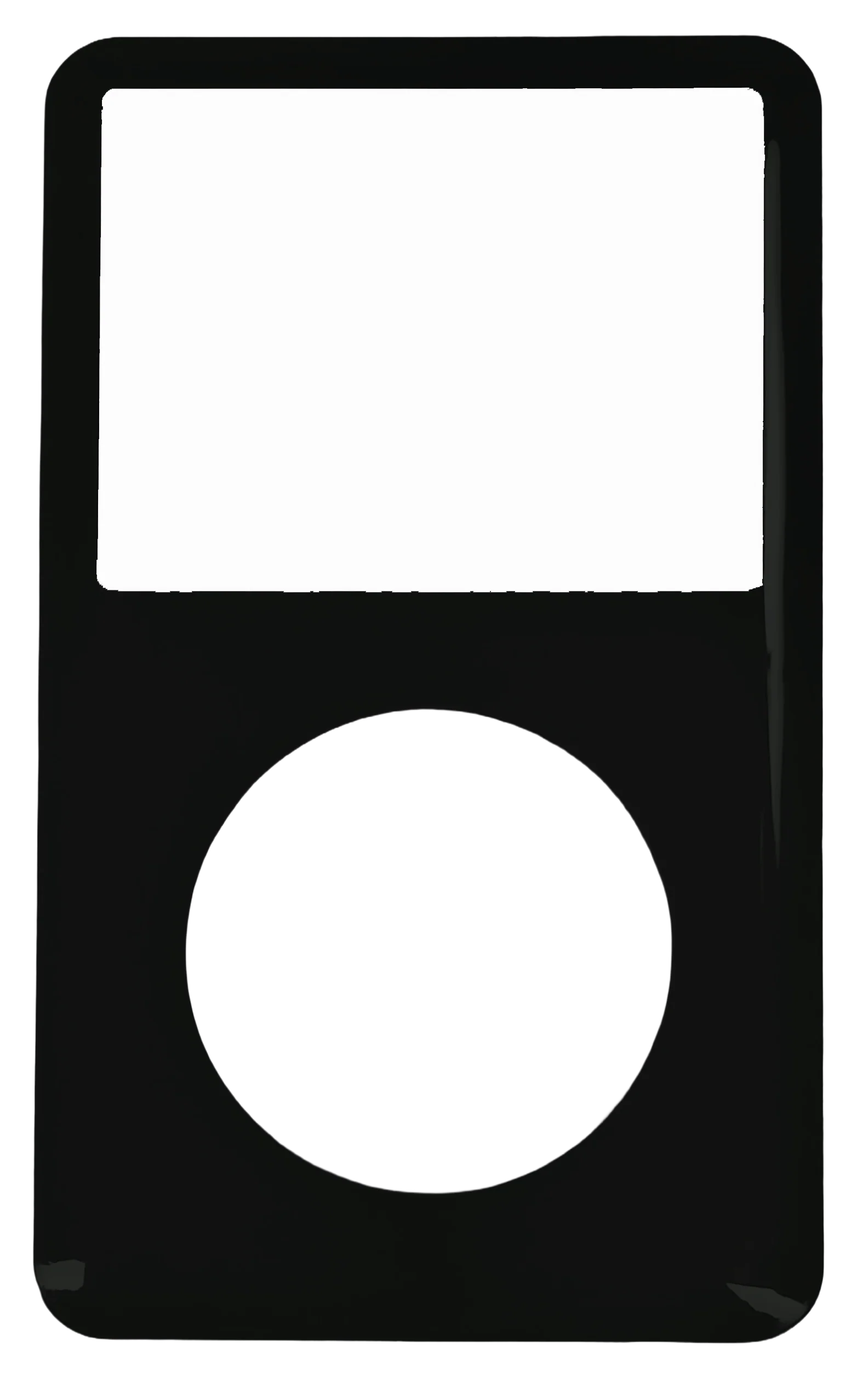 Black Faceplate For Apple iPod Classic 6th 7th Generation Plastic A1238
