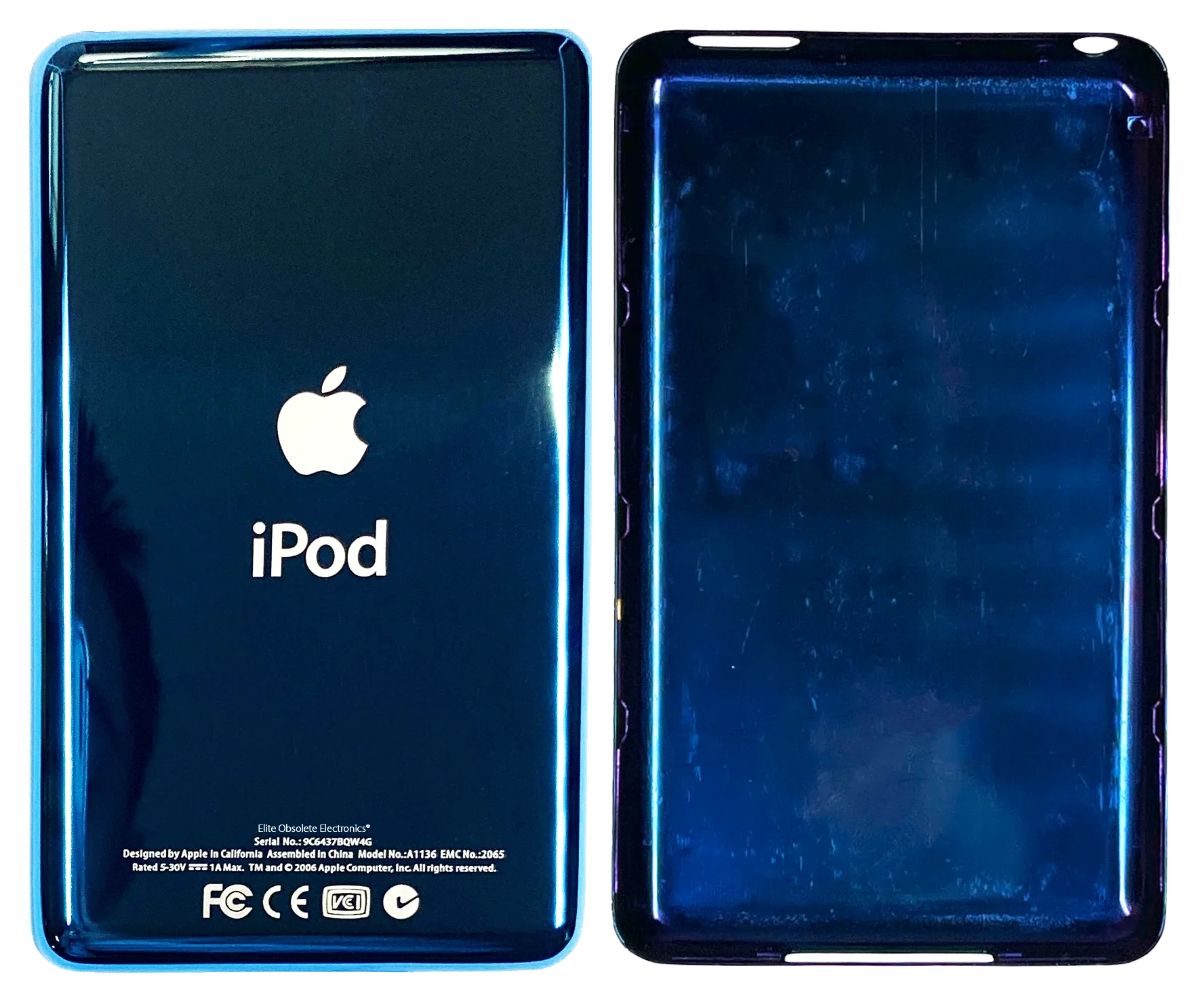 Thin Blue Aqua Universal Backplate for Apple iPod Classic 6th 7th & iPod Video 5th 5.5 Enhanced A1136 A1238 - Image 3