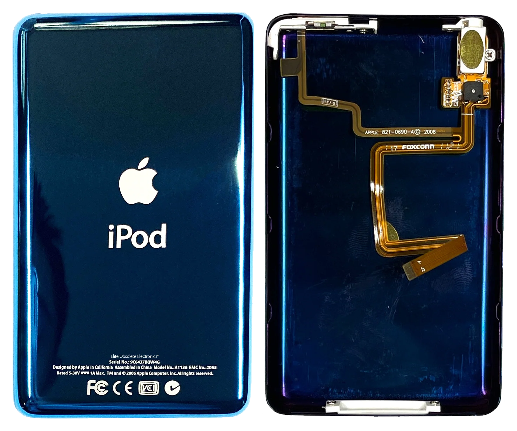 Thin Blue Aqua Universal Backplate for Apple iPod Classic 6th 7th & iPod Video 5th 5.5 Enhanced A1136 A1238 - Image 4