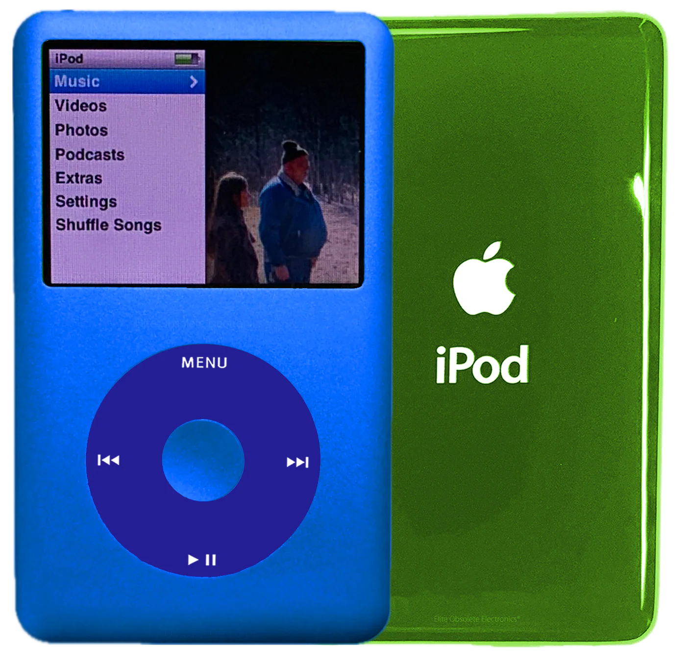 New Apple iPod Classic 6th & 7th Generation Blue Metal / Blue / Blue Metal (Toxic Green)