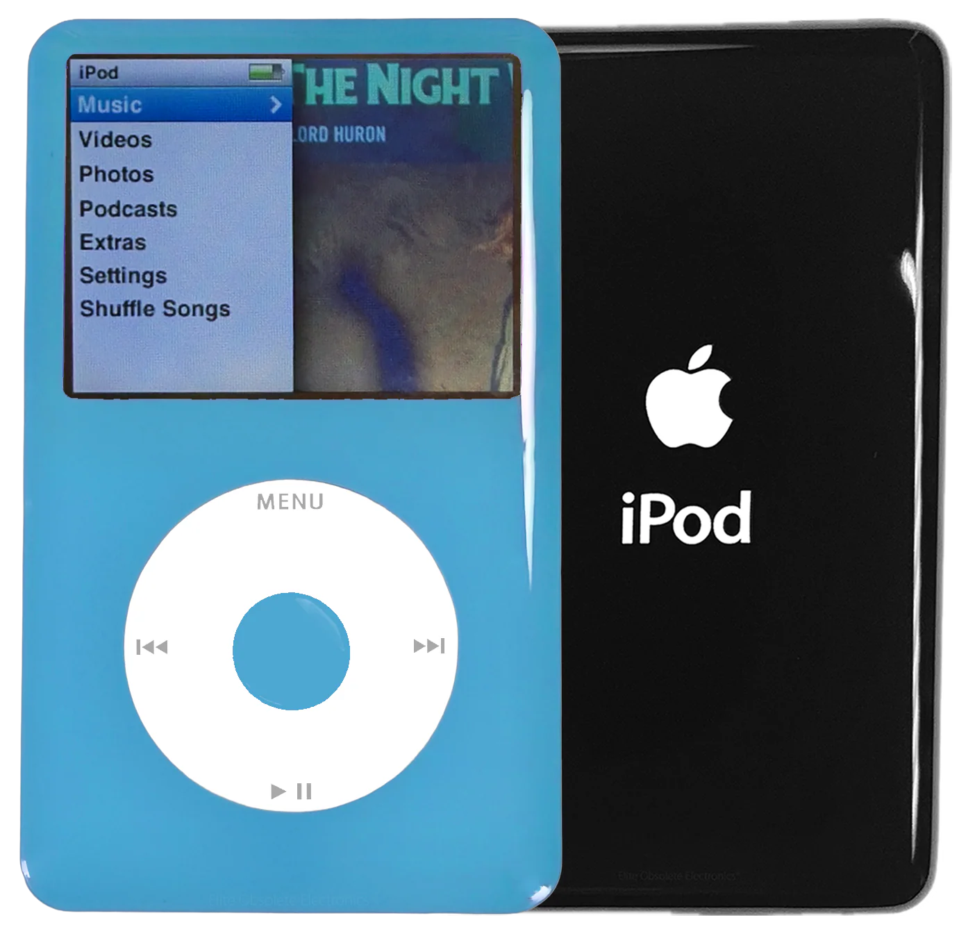 New Apple iPod Classic 6th & 7th Generation Blue Light Plastic / White / Blue Light Plastic (Black)