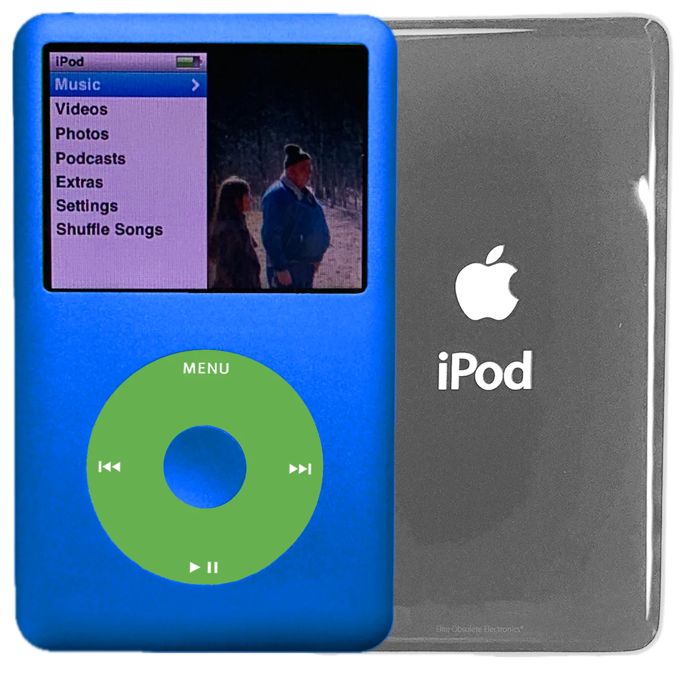 New Apple iPod Classic 6th & 7th Generation Blue Metal / Light Green / Blue Metal (Silver)