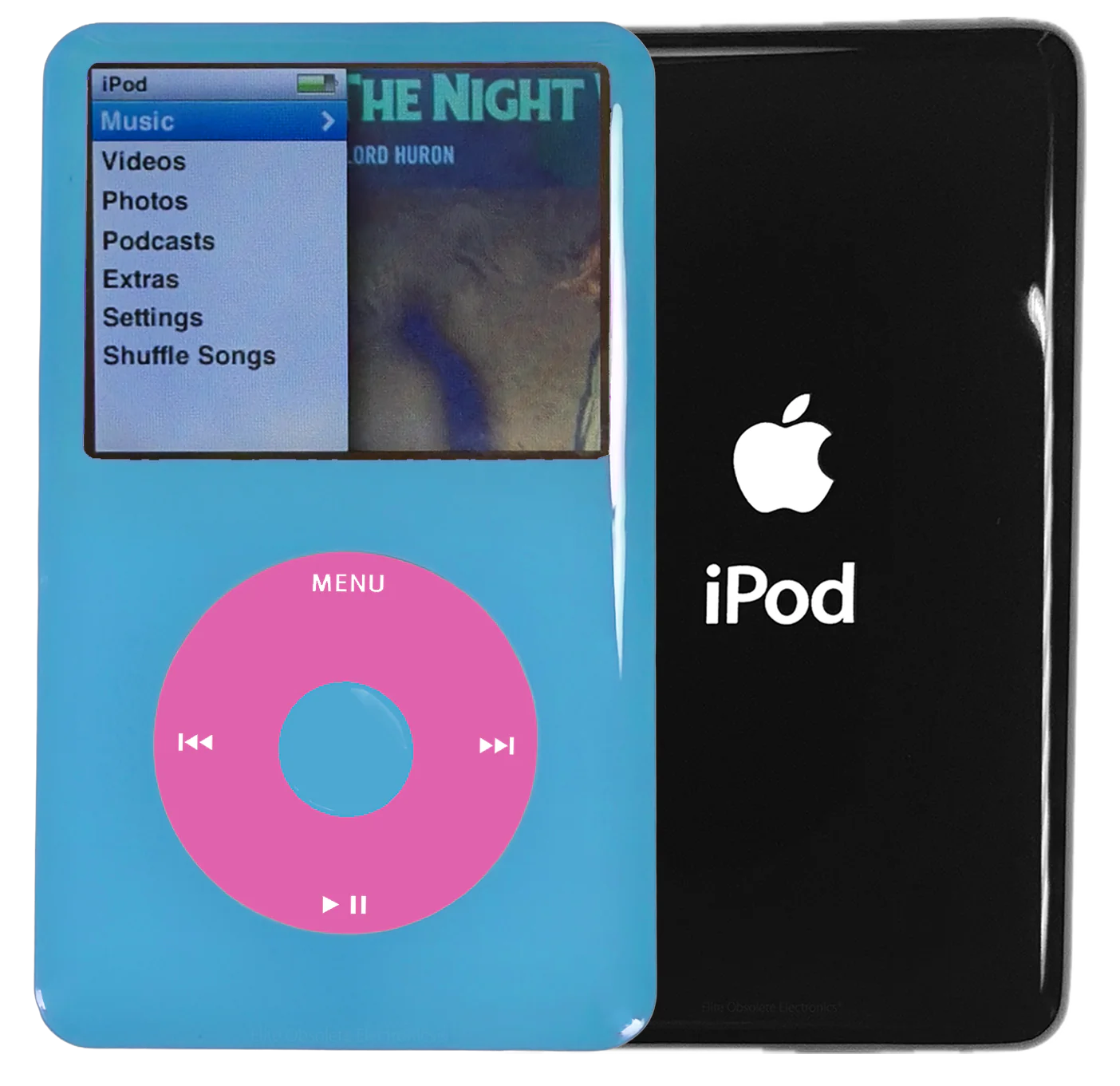 New Apple iPod Classic 6th & 7th Generation Light Blue Plastic / Light Pink / Light Blue Plastic (Black)