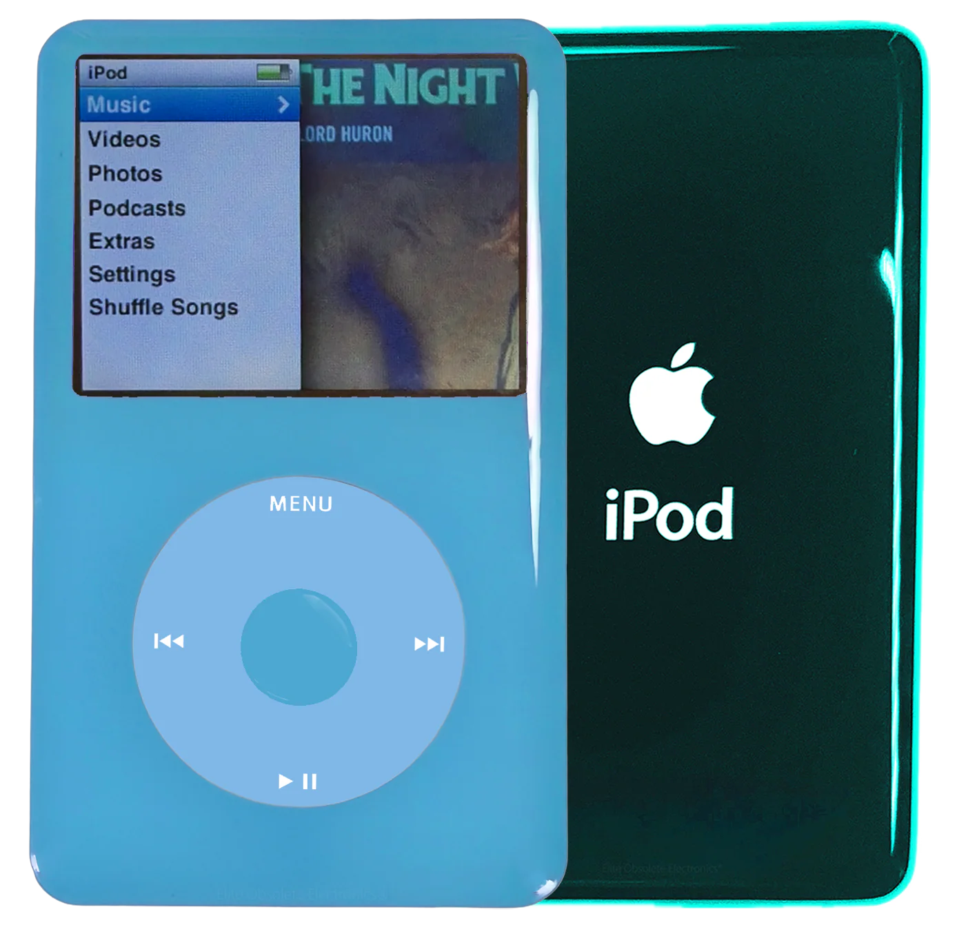 New Apple iPod Classic 6th & 7th Generation Blue Light Plastic / Light Blue / Blue Light Plastic (Pine Green)