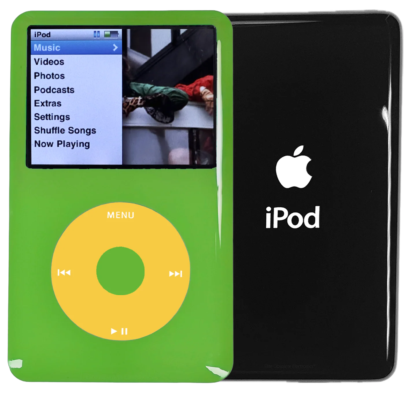New Apple iPod Classic 6th & 7th Generation Green Plastic / Yellow / Green Plastic (Black)