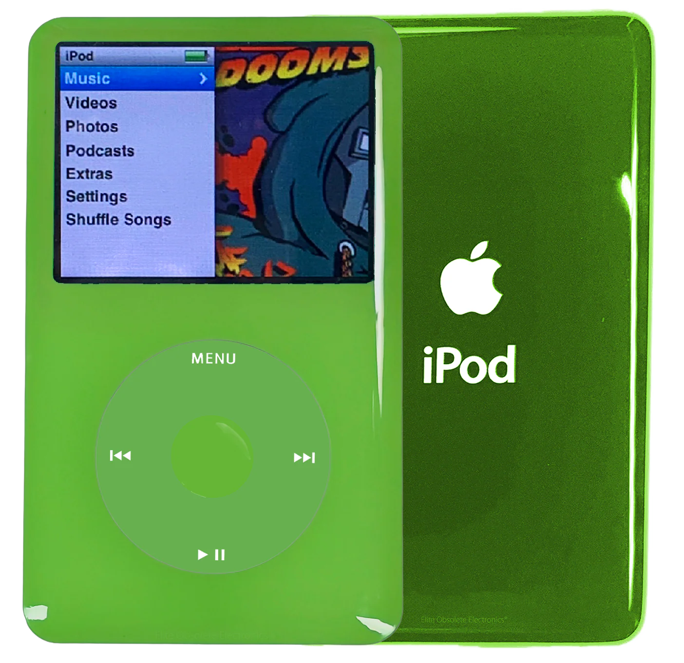 New Apple iPod Classic 6th & 7th Generation Green Plastic / Light Green / Green Plastic (Toxic Green)