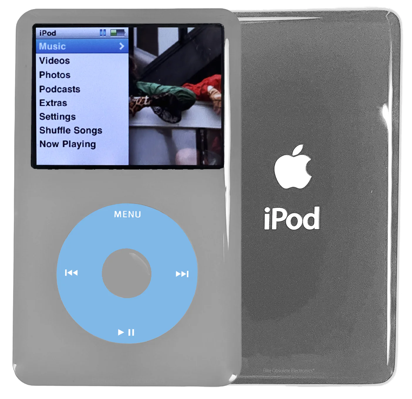 New Apple iPod Classic 6th & 7th Generation Grey Plastic / Light Blue / Grey Plastic (Silver)