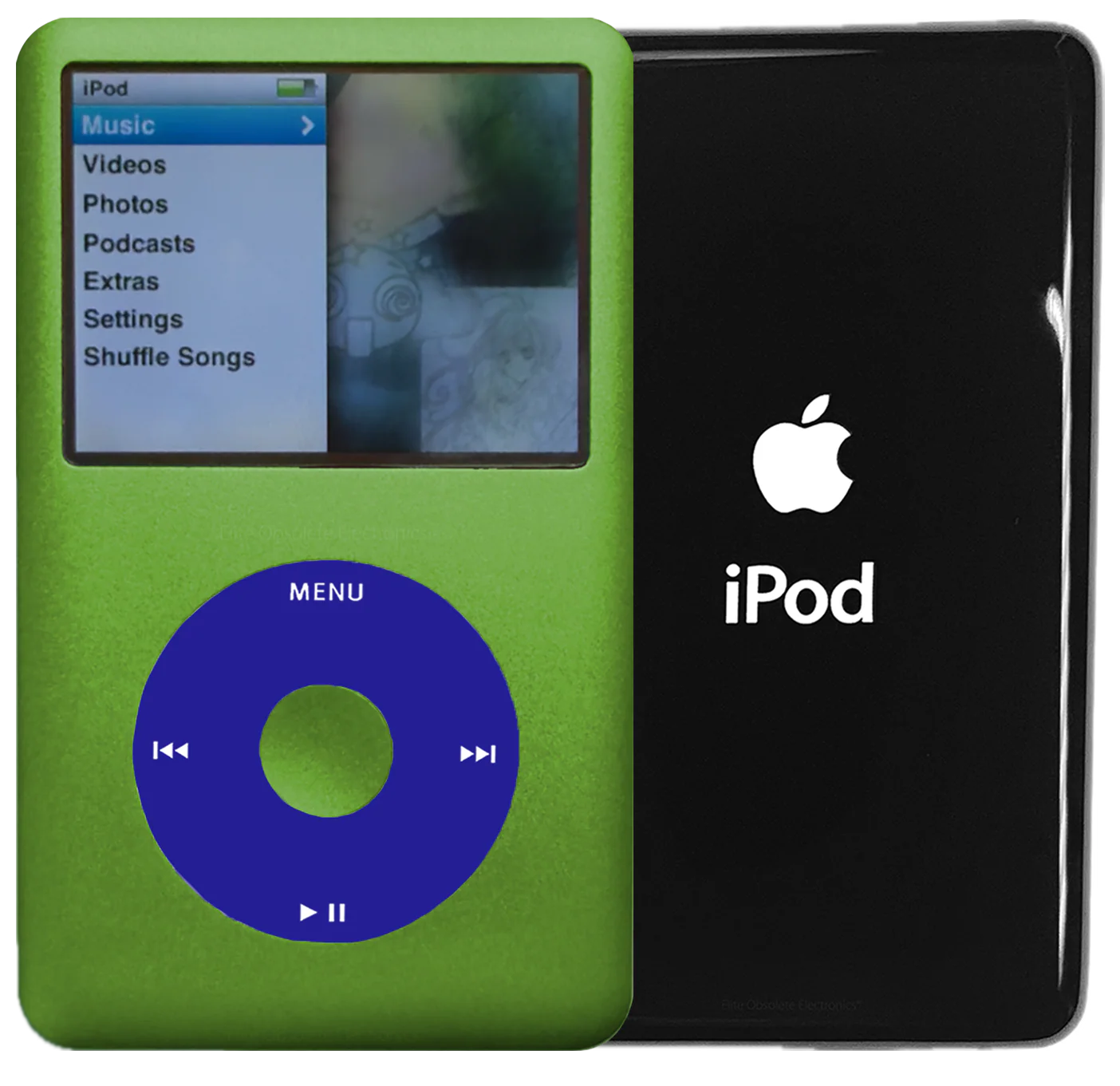 New Apple iPod Classic 6th & 7th Generation Lime Green Metal / Blue / Lime Green Metal (Black)