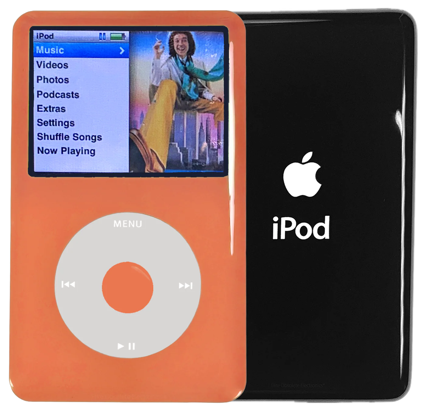 New Apple iPod Classic 6th & 7th Generation Orange Plastic / Grey / Orange Plastic (Black)