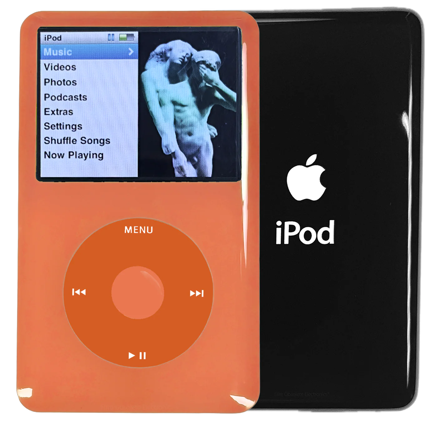New Apple iPod Classic 6th & 7th Generation Orange Plastic / Orange / Orange Plastic (Black)