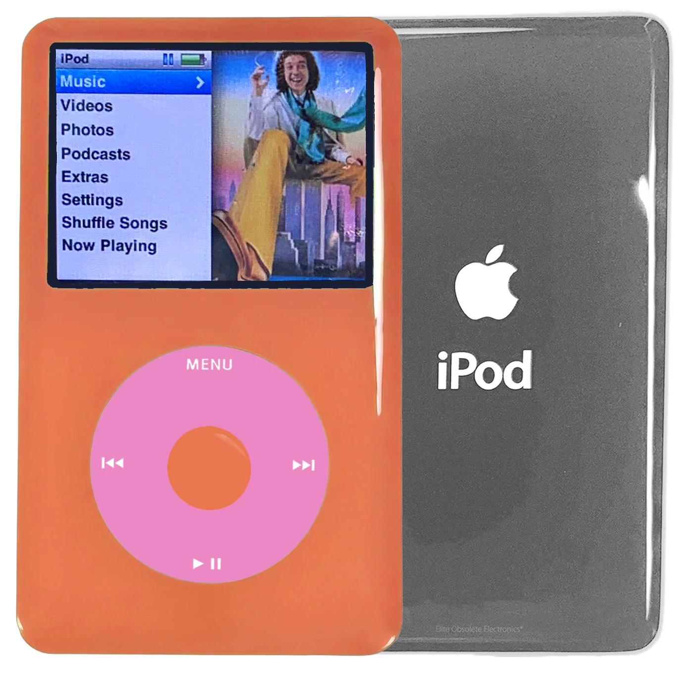 New Apple iPod Classic 6th & 7th Generation Orange Plastic / Light Pink / Orange Plastic (Silver)