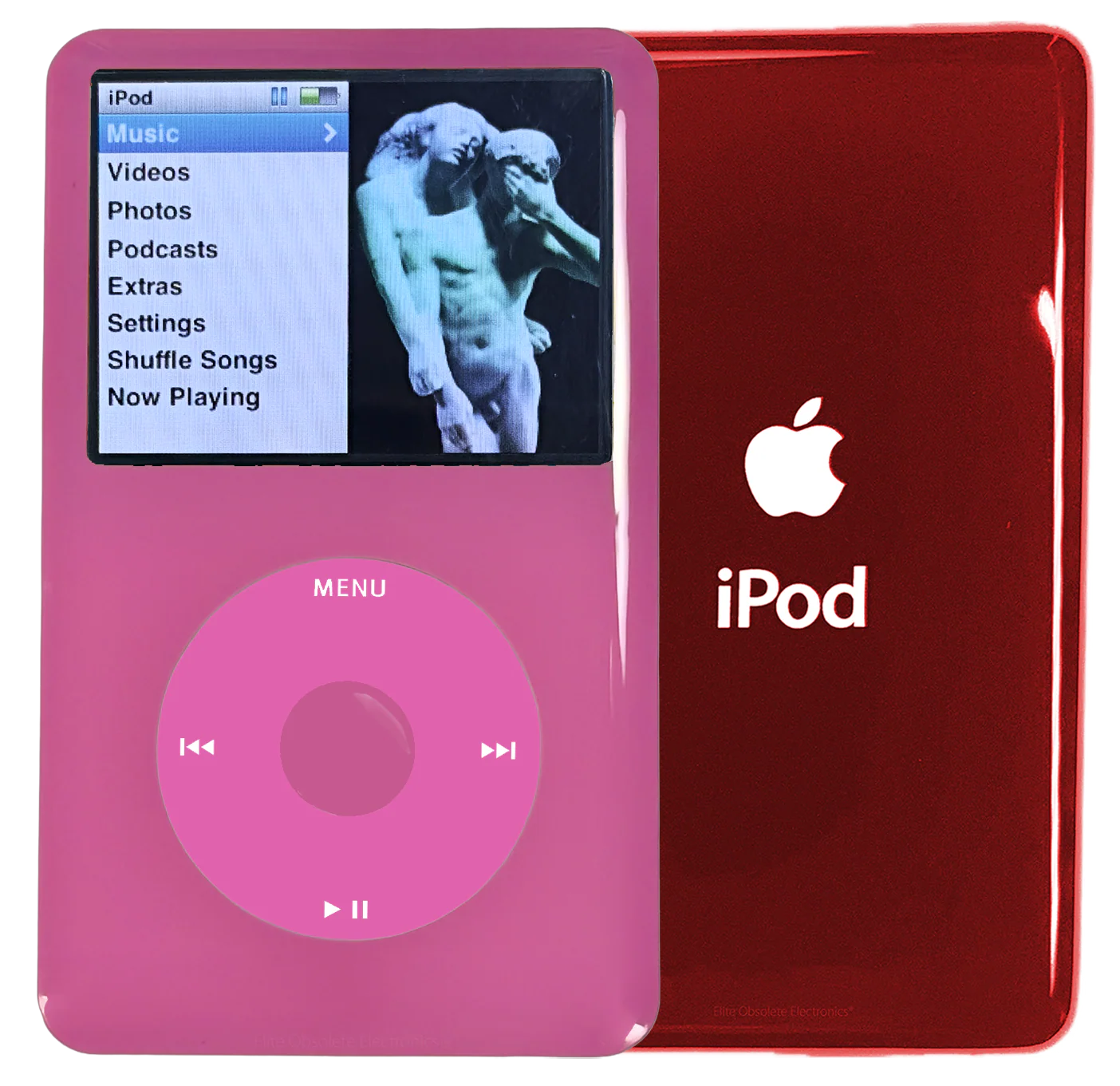 New Apple iPod Classic 6th & 7th Generation Pink Plastic / Pink / Pink Plastic (Sangria Red)