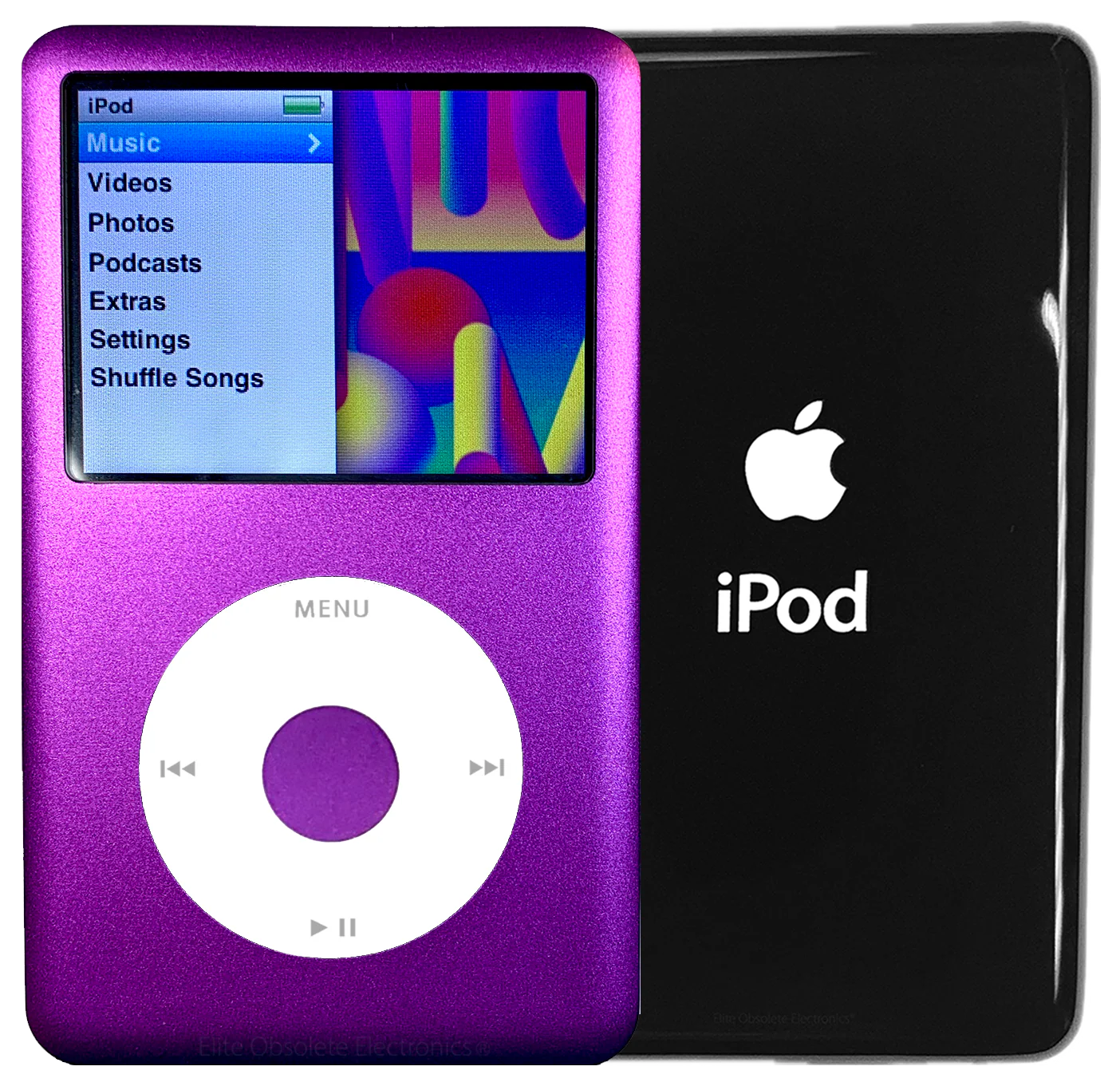 New Apple iPod Classic 6th & 7th Generation Purple Metal / White / Purple Metal (Black)
