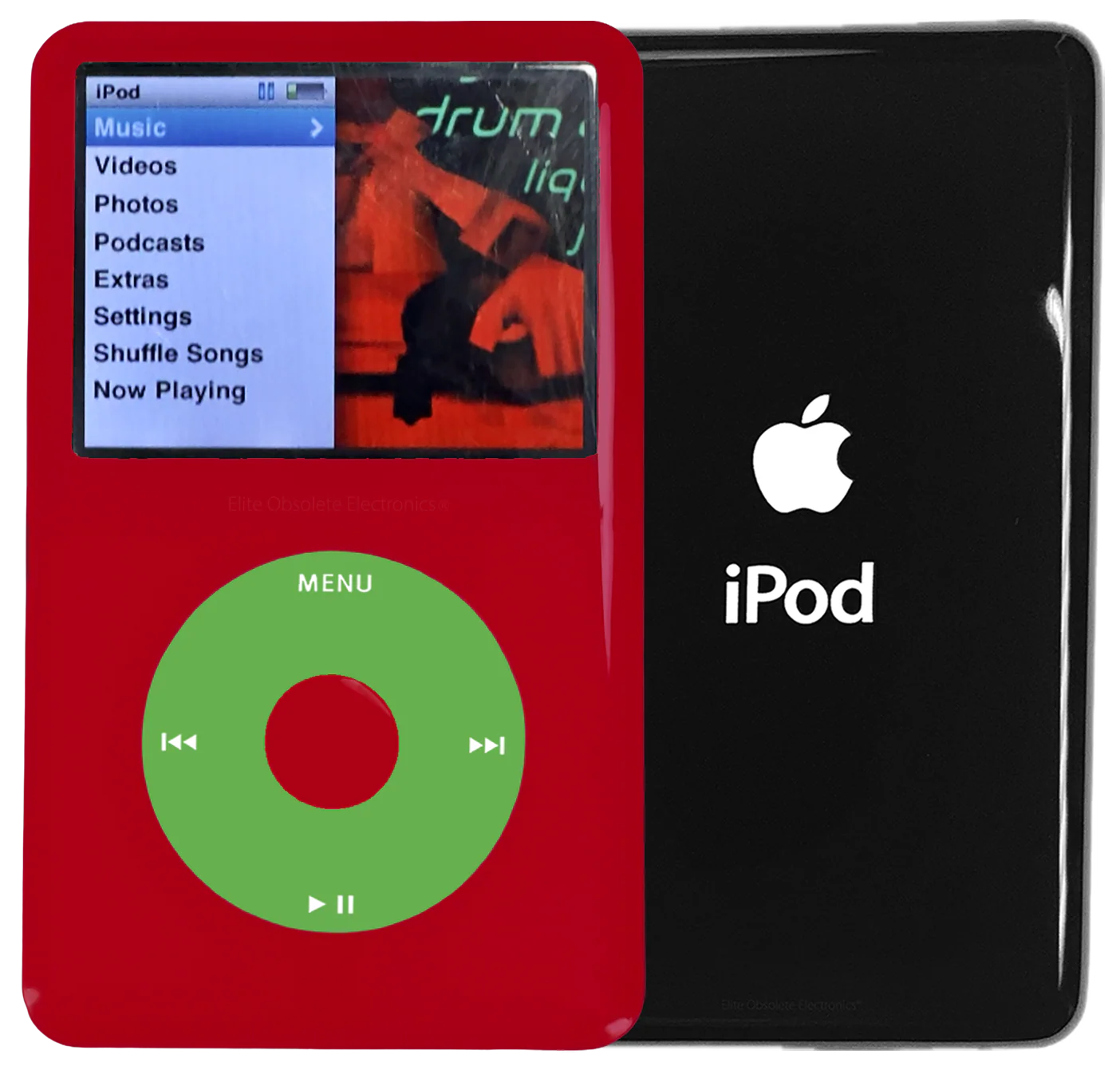 New Apple iPod Classic 6th & 7th Generation Red Plastic / Light Green / Red Plastic (Black)