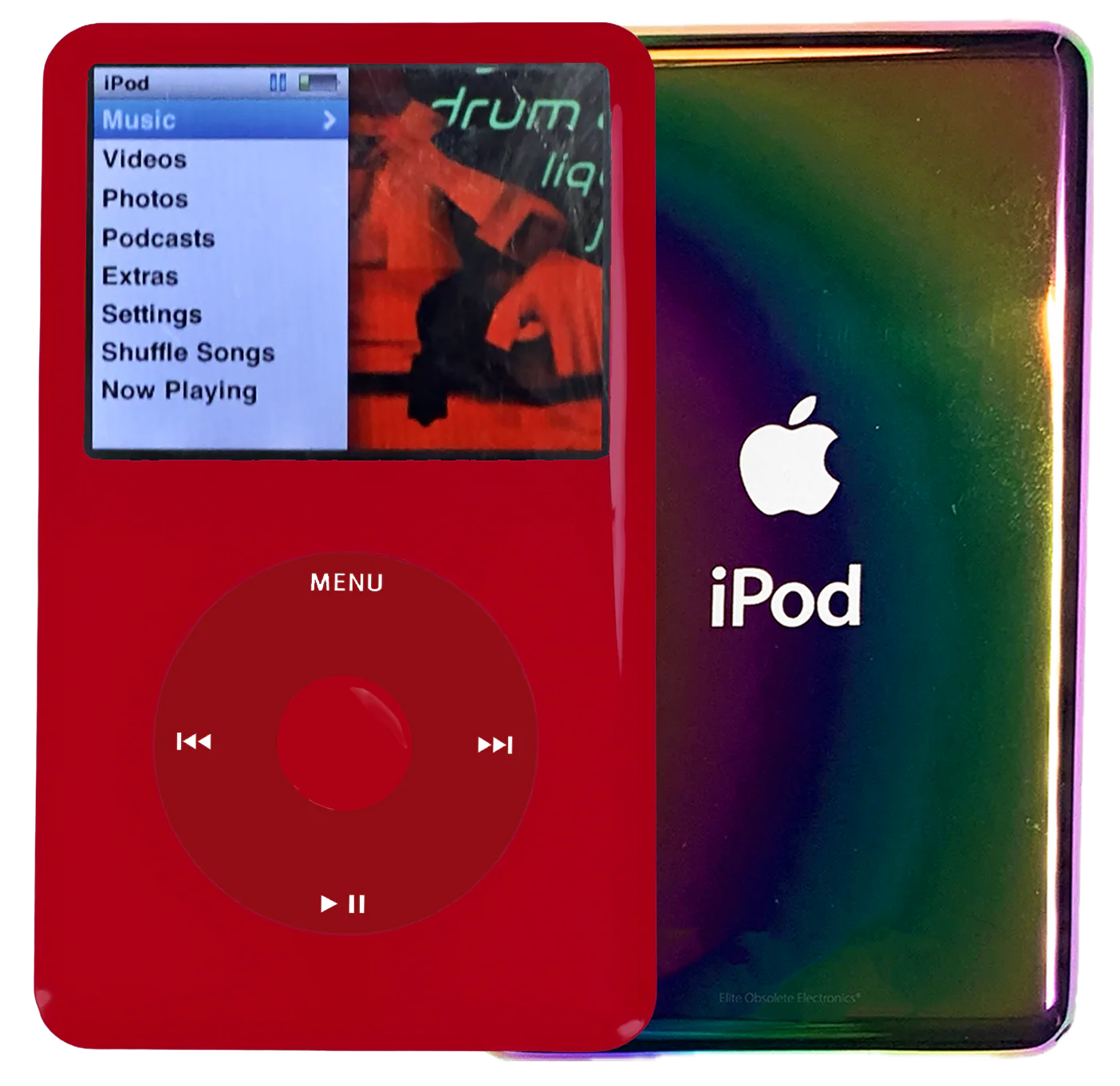 New Apple iPod Classic 6th & 7th Generation Red Plastic / Red / Red Plastic (Rainbow)