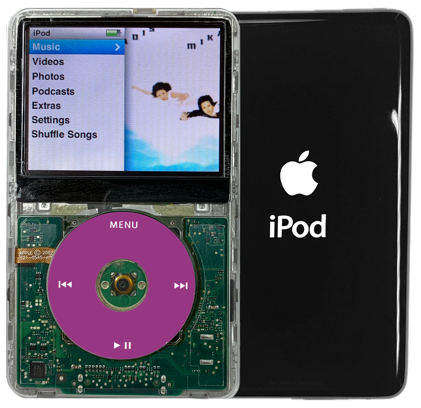 New Apple iPod Classic 6th & 7th Generation Transparent / Pink / Transparent (Black)