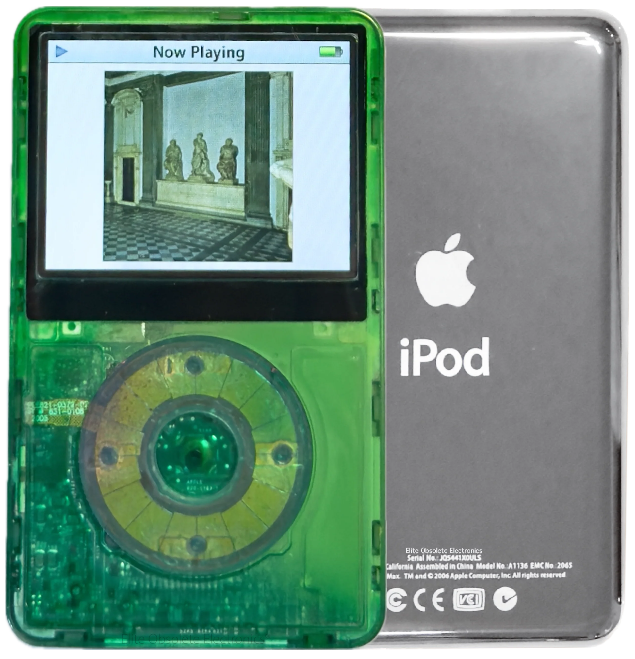 New Apple iPod Video Classic 5th & 5.5 Enhanced Atomic Green Dream / Atomic Clover / Atomic Clover (Silver)