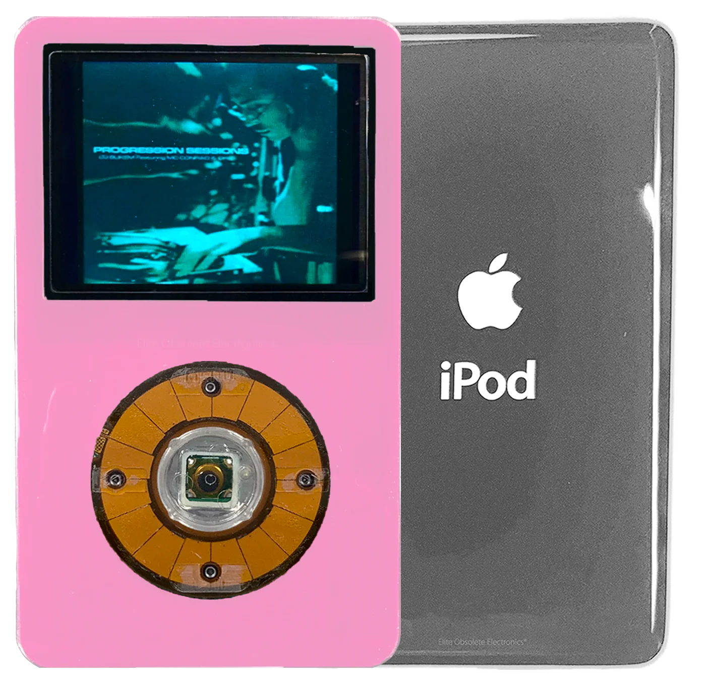 New Apple iPod Video Classic 5th 5.5 Enhanced Pink / Crystal Clear / Transparent (Silver)
