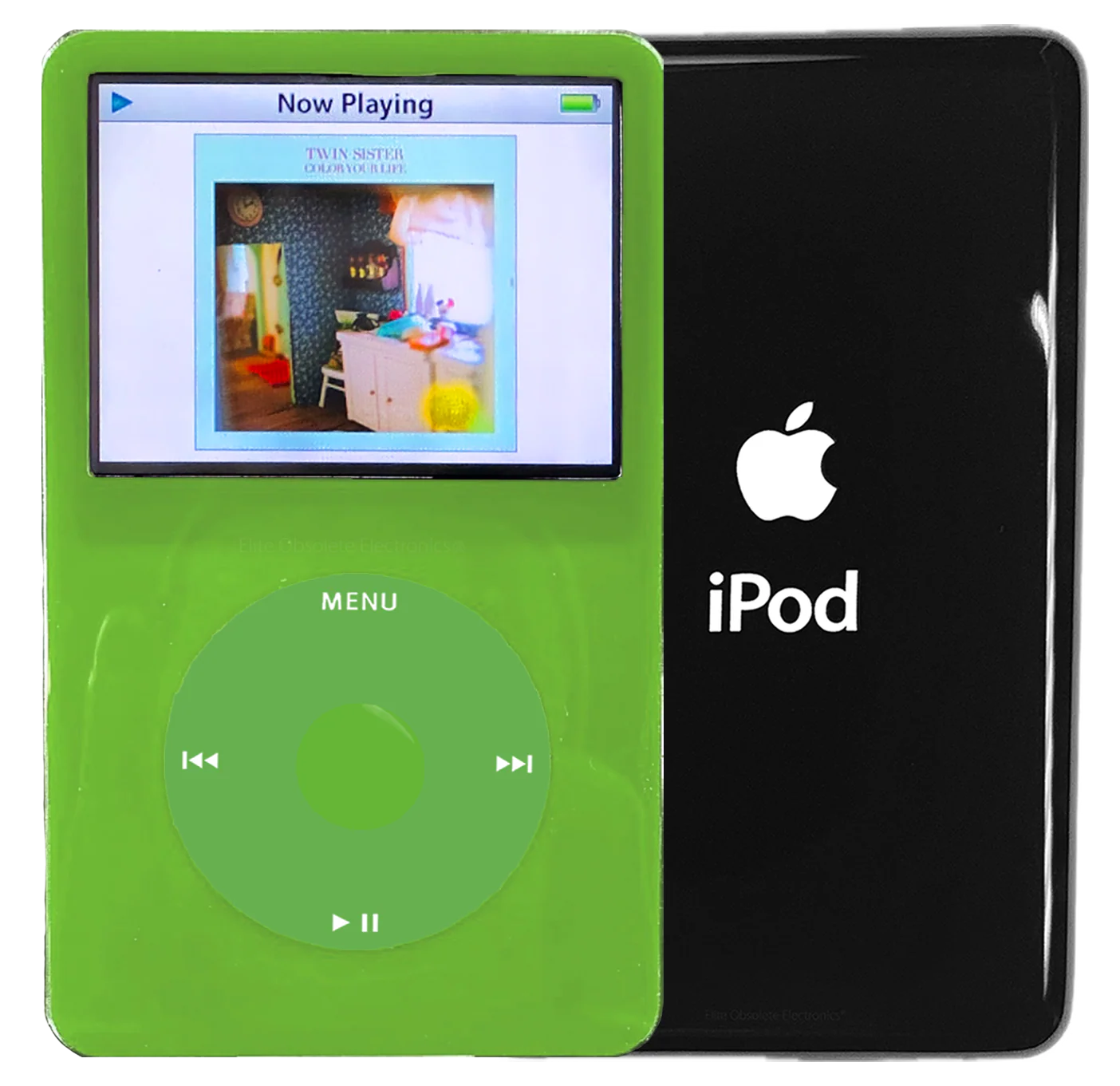 New Apple iPod Video Classic 5th & 5.5 Enhanced Green / Light Green / Green (Black)