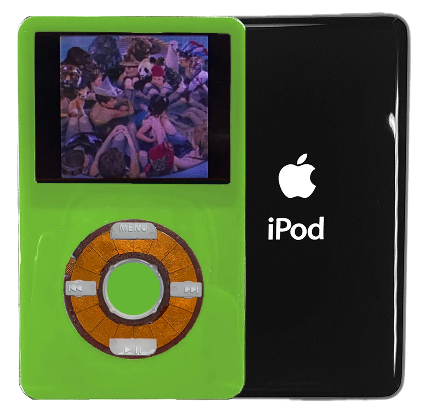New Apple iPod Video Classic 5th 5.5 Enhanced Green / Transparent / Green (Black)