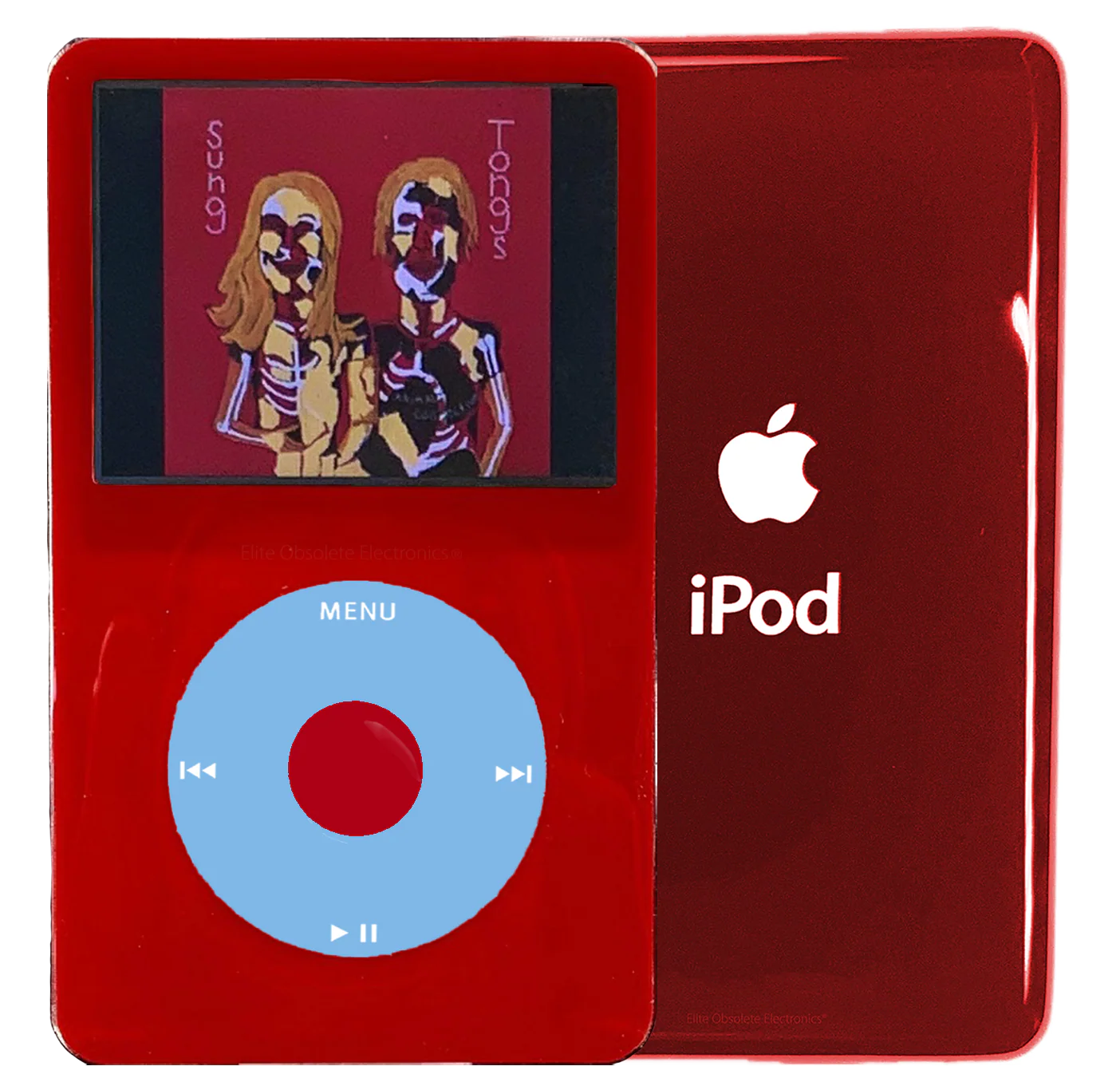 New Apple iPod Video Classic 5th & 5.5 Enhanced Red / Light Blue / Red (Sangria Red)