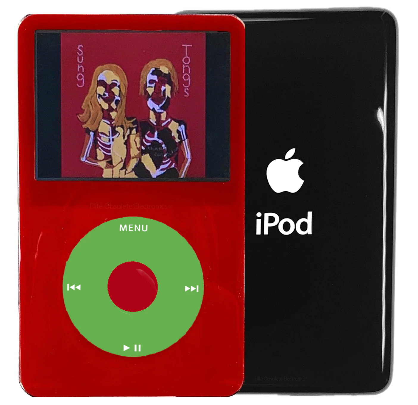 New Apple iPod Video Classic 5th & 5.5 Enhanced Red / Light Green / Red (Black)