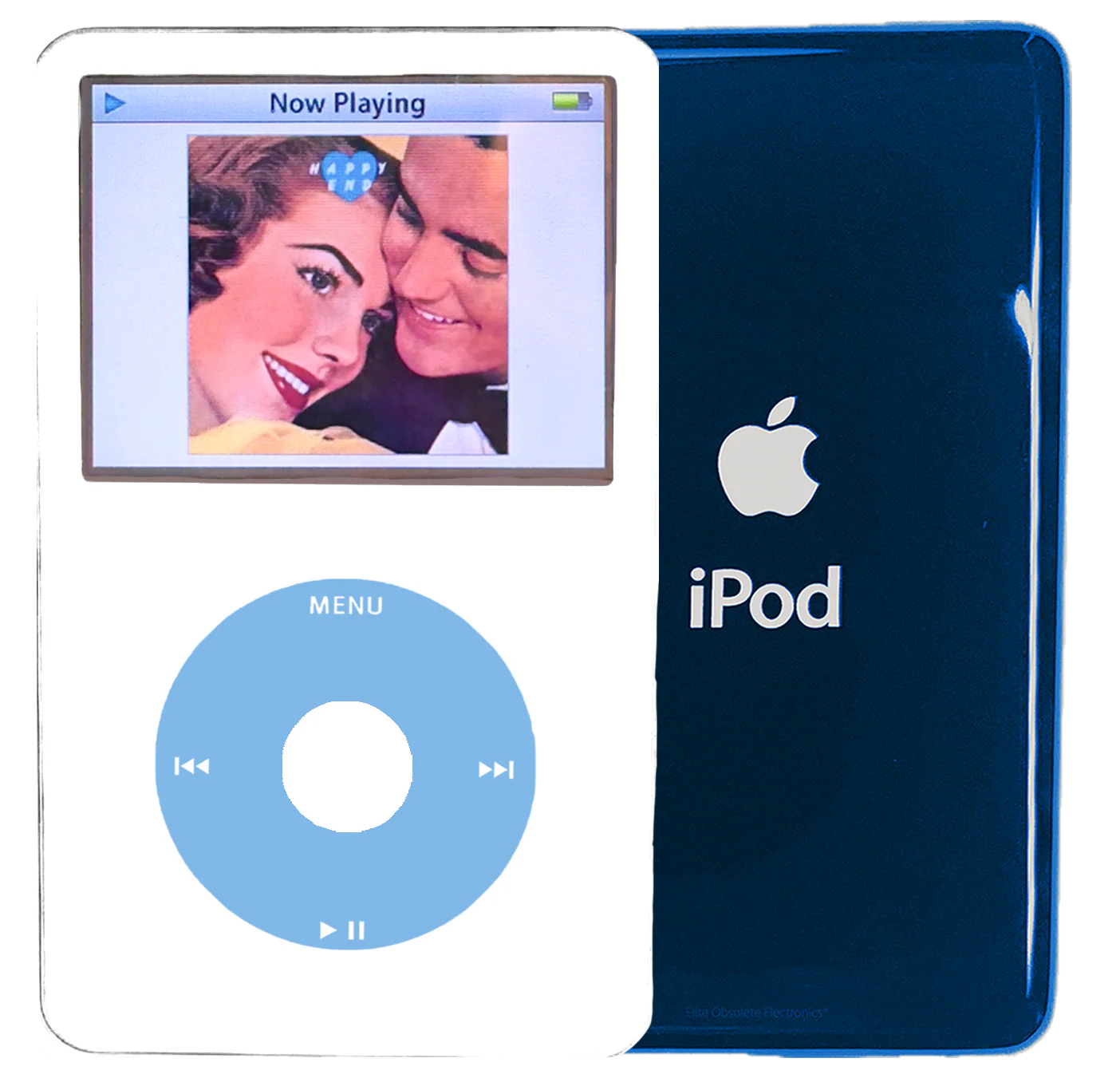 New Apple iPod Video Classic 5th & 5.5 Enhanced White / Light Blue / White (Aqua)