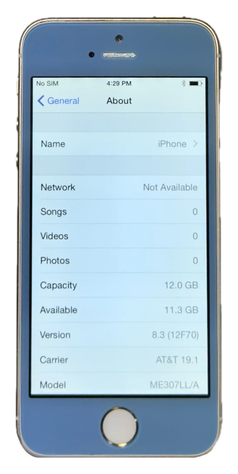 Rare Apple iPhone 5s 16GB Custom Blue & Gold iOS 8.3 ME307LL/A A1533 Refurbished New Battery - Image 4
