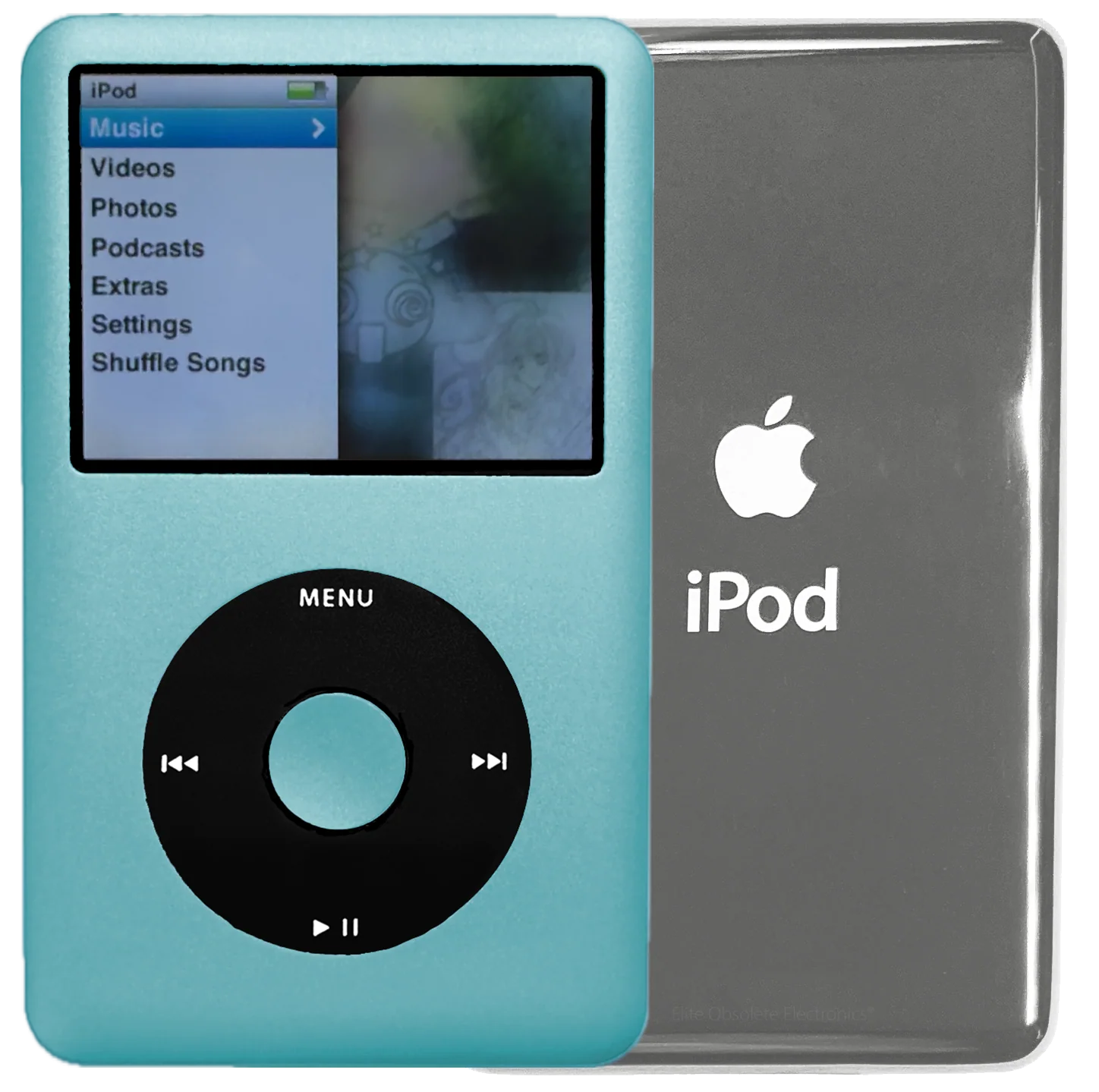 New Apple iPod Classic 6th & 7th Generation Arctic Blue / Black / Arctic Blue (Silver)