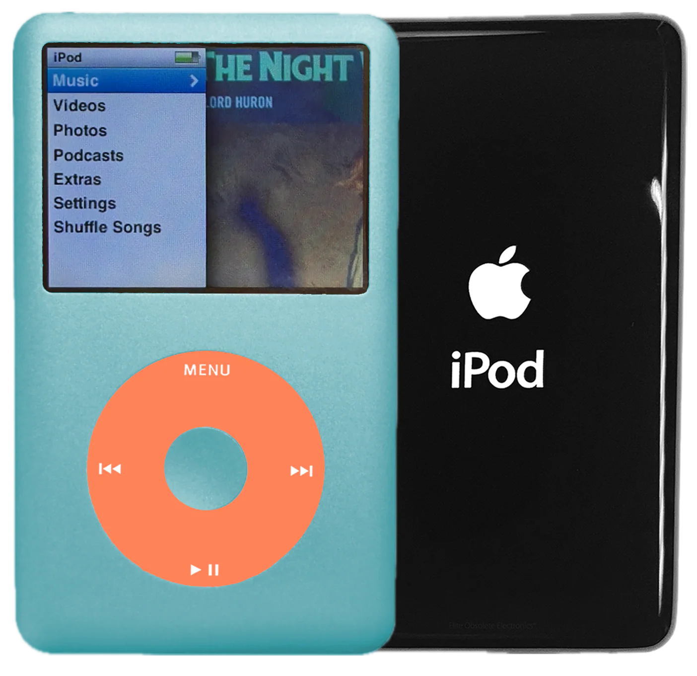 New Apple iPod Classic 6th & 7th Generation Arctic Blue / Orange / Arctic Blue (Black)