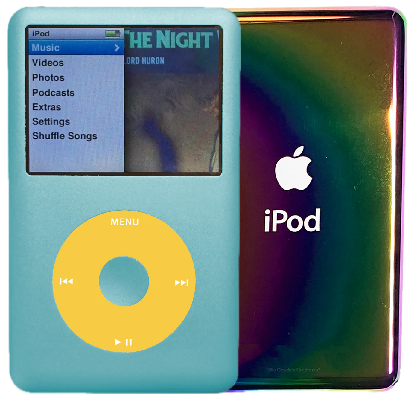 New Apple iPod Classic 6th & 7th Generation Arctic Blue / Yellow / Arctic Blue (Rainbow)