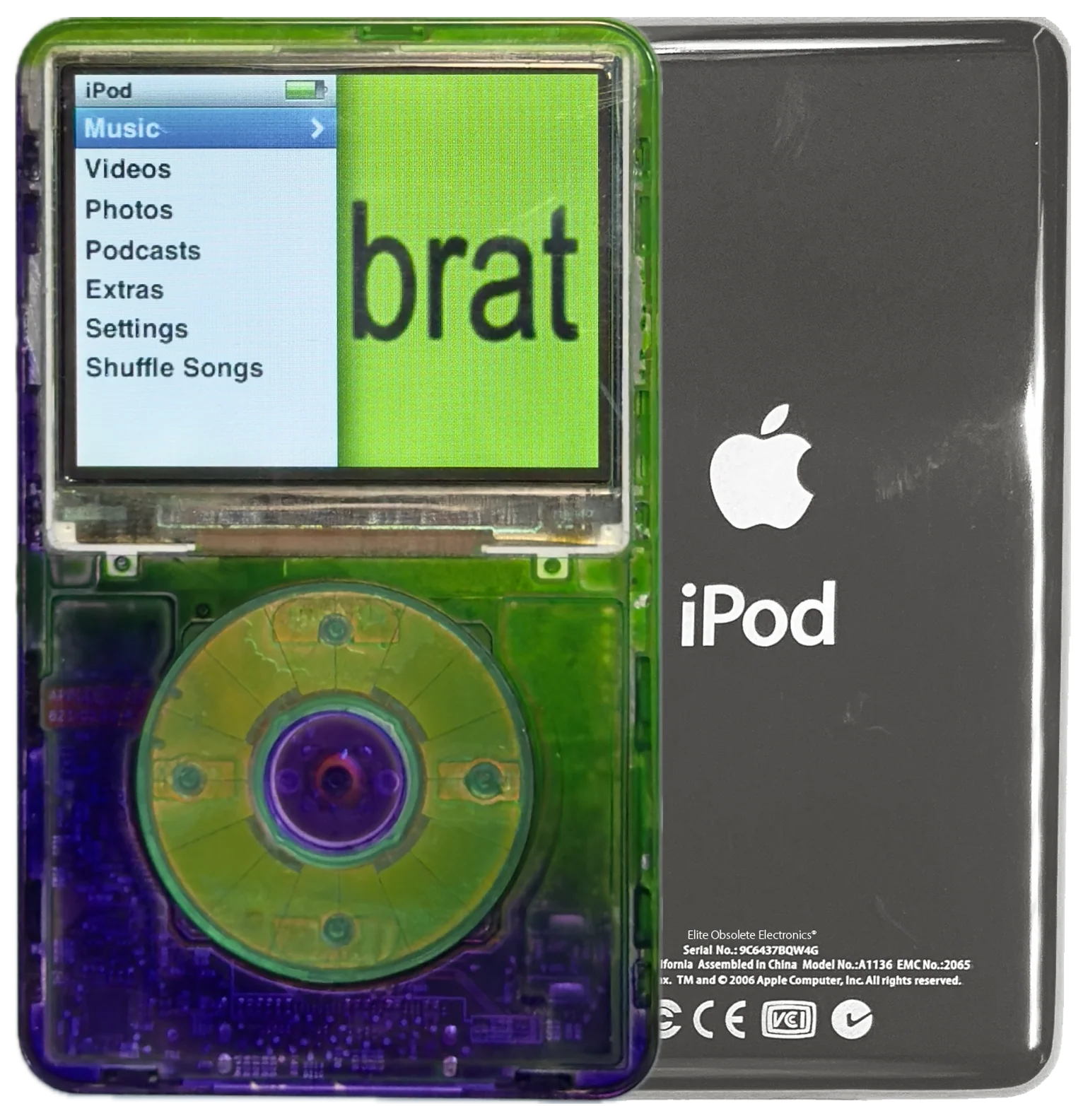 New Apple iPod Classic 6th & 7th Generation Atomic Sour Grape / Atomic Clover / Atomic Purple (Silver)
