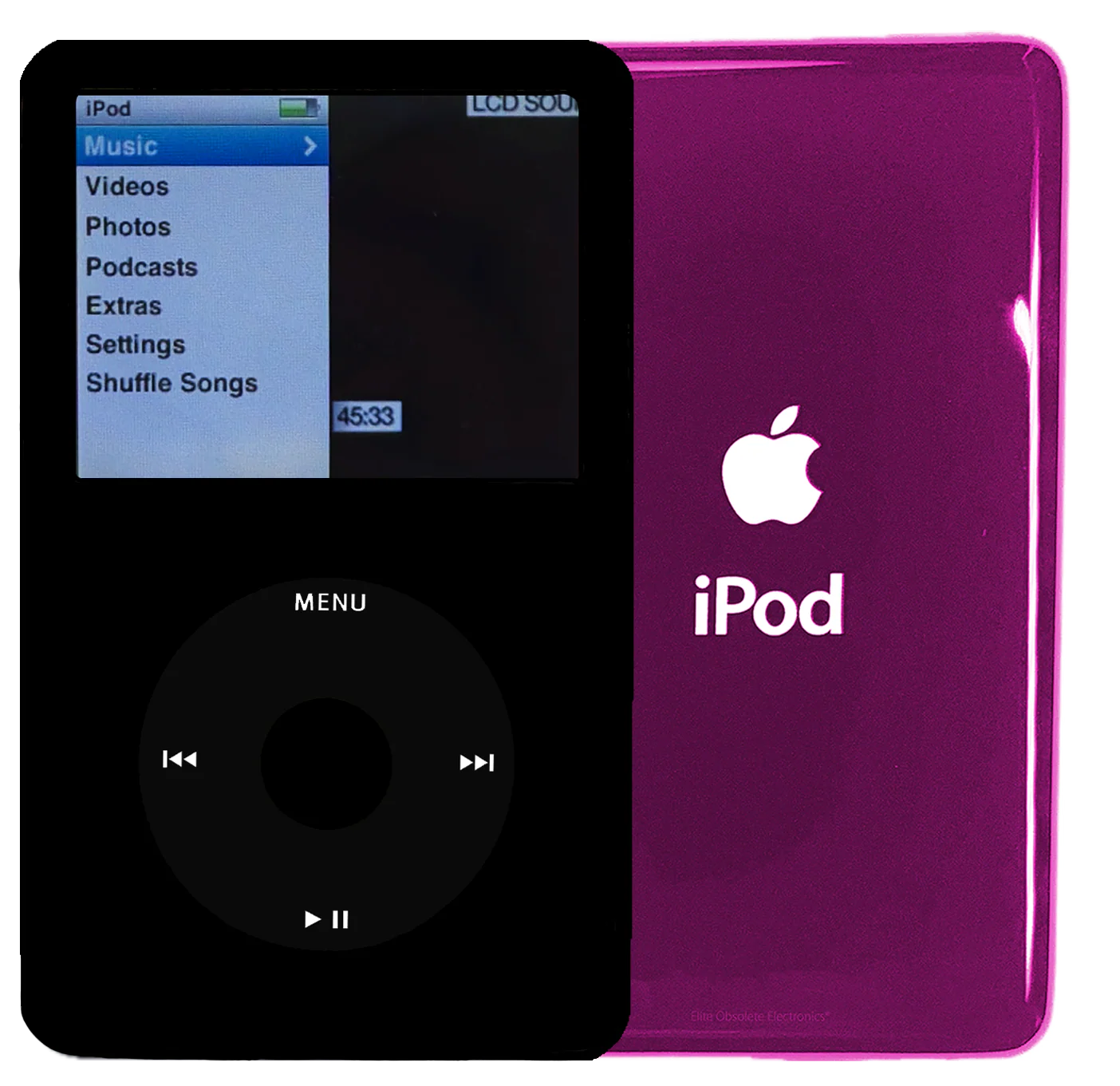 New Apple iPod Classic 6th & 7th Generation Black Metal / Black / Black Metal (Hyper Pink)