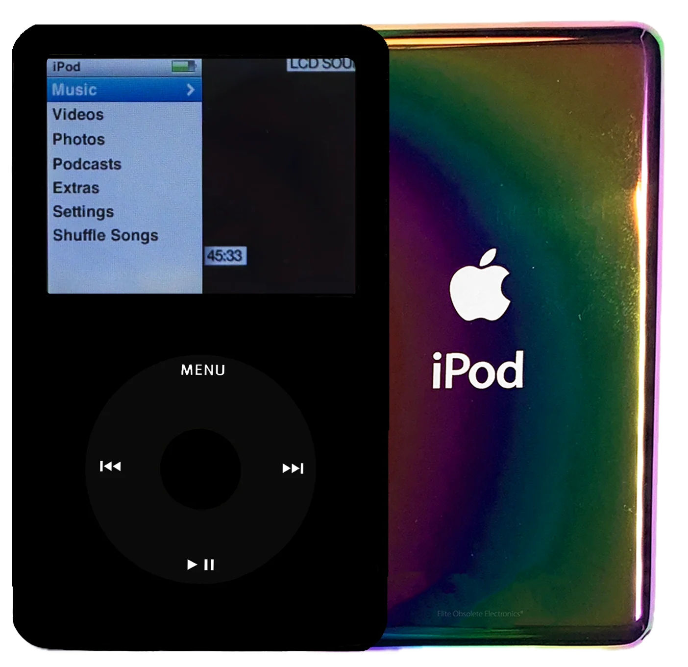 New Apple iPod Classic 6th & 7th Generation Black Metal / Black / Black Metal (Rainbow)