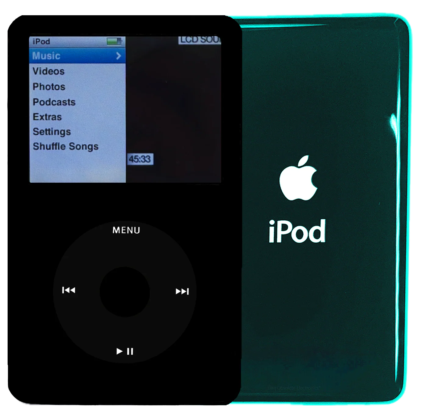 New Apple iPod Classic 6th & 7th Generation Black Metal / Black / Black Metal (Pine Green)