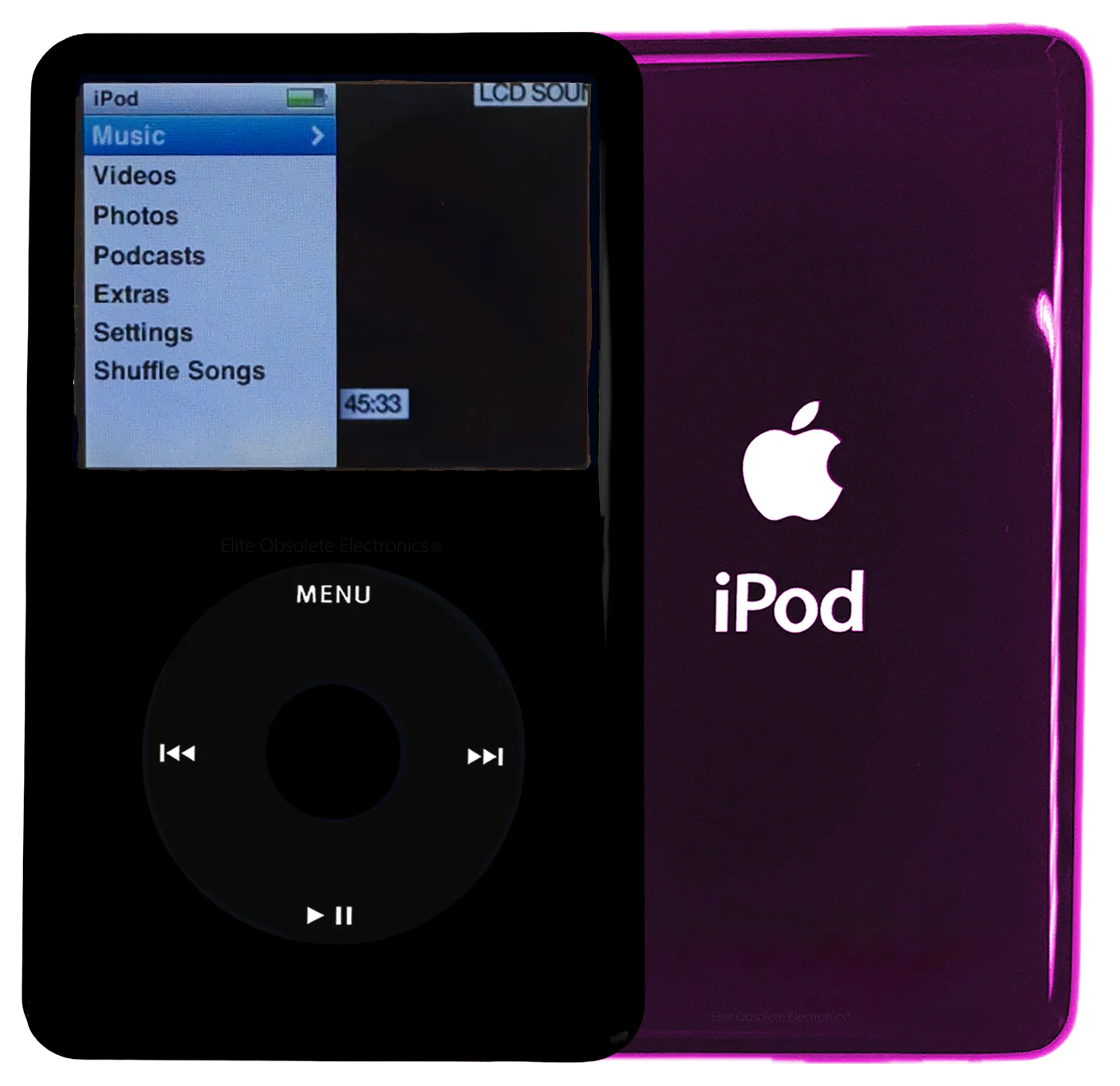 New Apple iPod Classic 6th & 7th Generation Black Plastic / Black / Black Plastic (Wine)