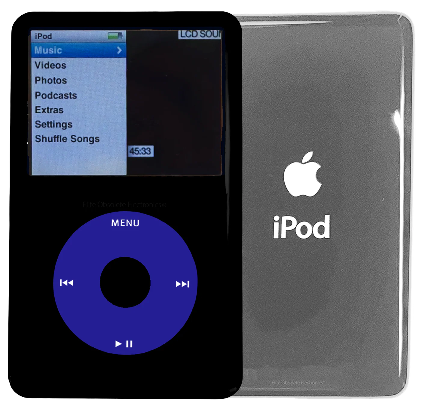 New Apple iPod Classic 6th & 7th Generation Black Plastic / Blue / Black Plastic (Silver)