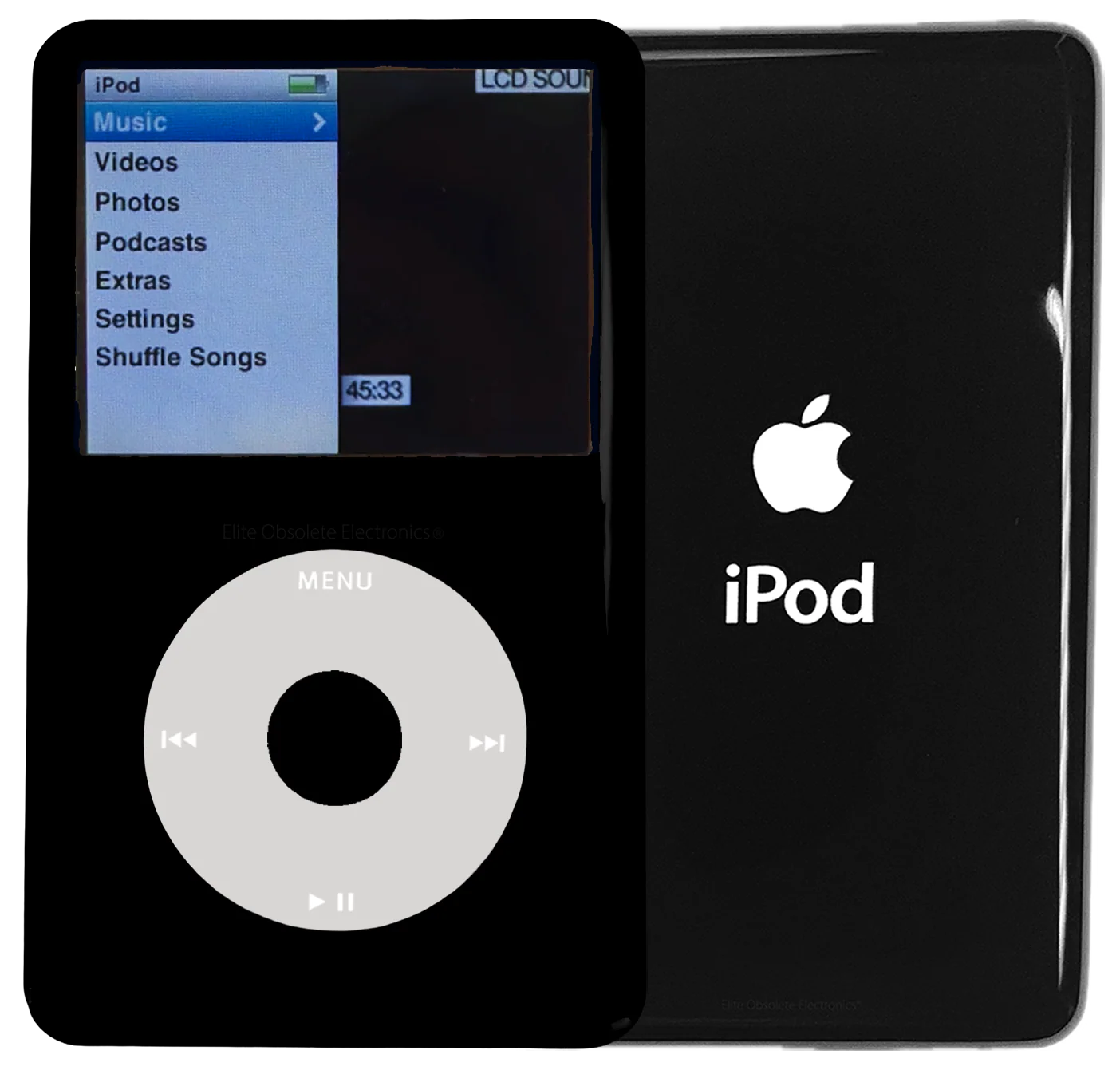 New Apple iPod Classic 6th & 7th Generation Black Plastic / Grey / Black Plastic (Black)