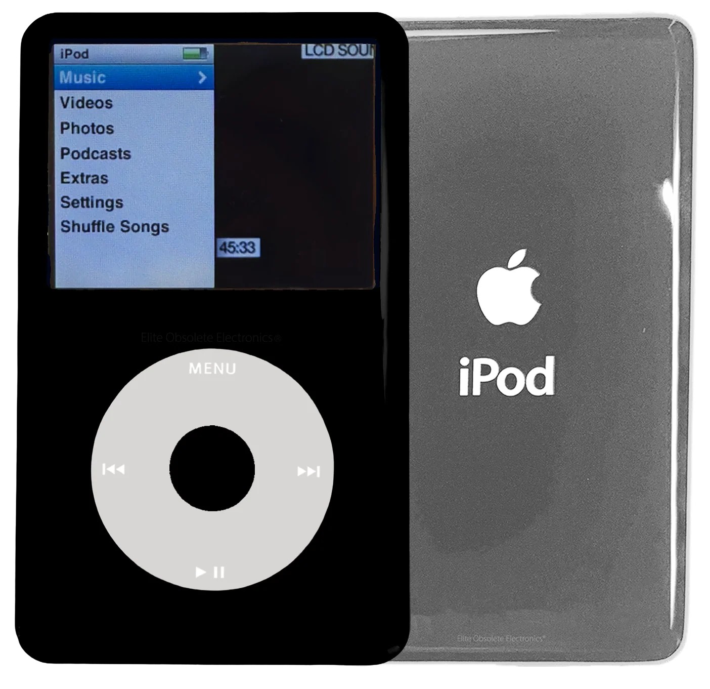 New Apple iPod Classic 6th & 7th Generation Black Plastic / Grey / Black Plastic (Silver)