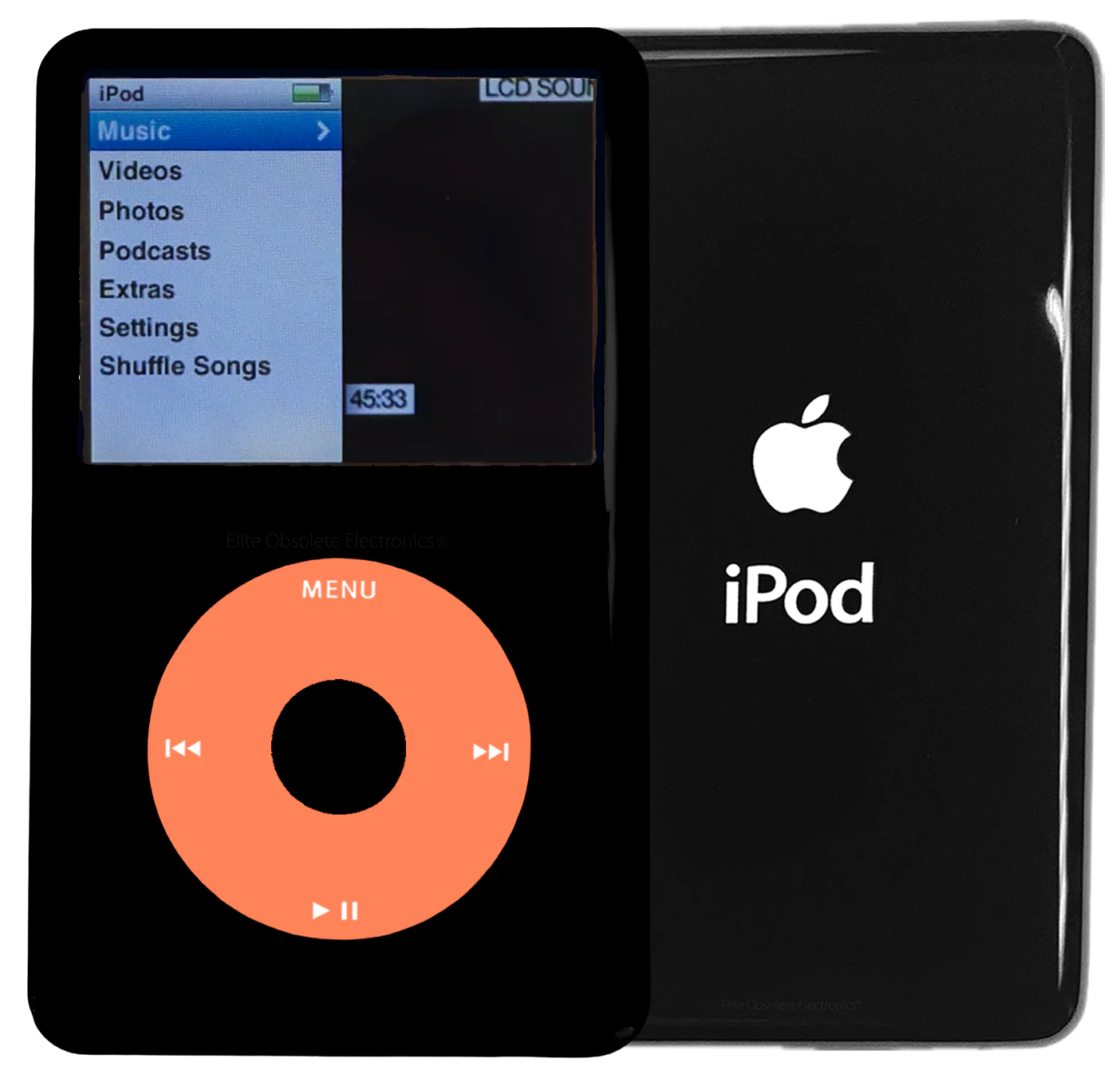 New Apple iPod Classic 6th & 7th Generation Black Plastic / Orange / Black Plastic (Black)