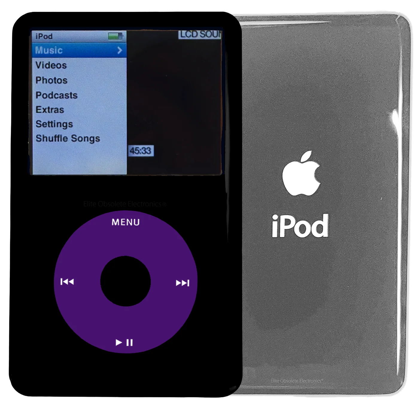 New Apple iPod Classic 6th & 7th Generation Black Plastic / Purple / Black Plastic (Silver)