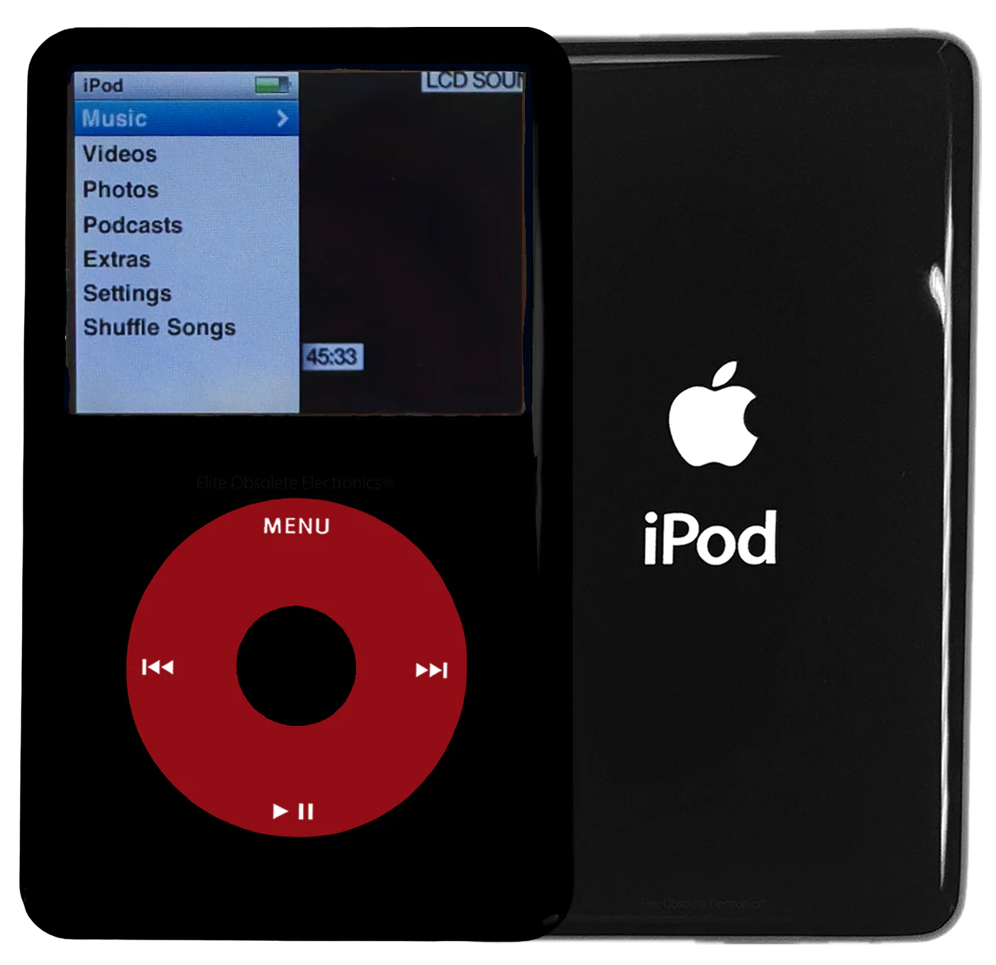 New Apple iPod Classic 6th & 7th Generation Black Plastic / Red / Black Plastic (Black)