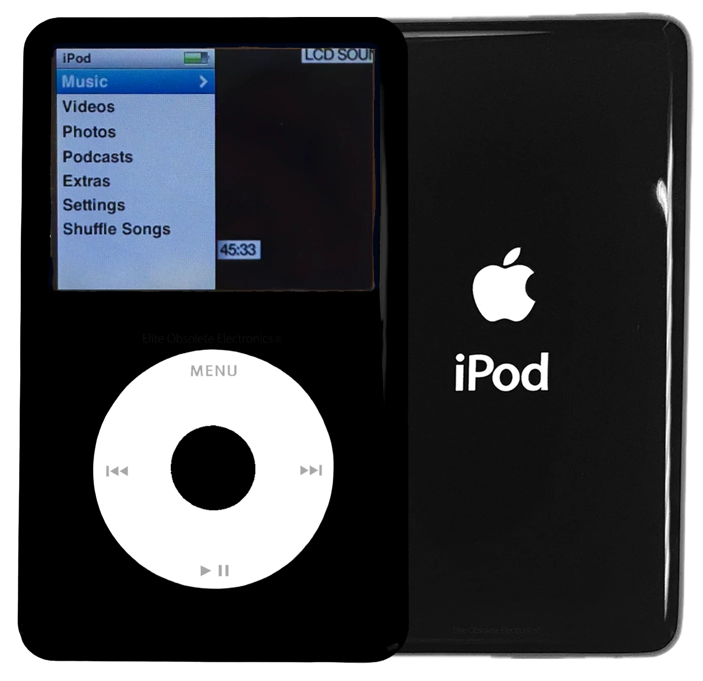 New Apple iPod Classic 6th & 7th Generation Black Plastic / White / Black Plastic (Black)
