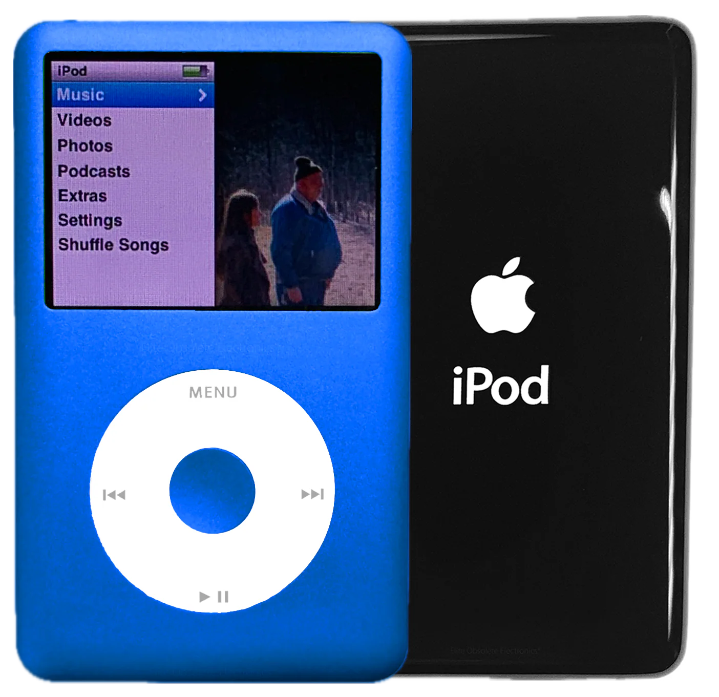 New Apple iPod Classic 6th & 7th Generation Blue Metal / White / Blue Metal (Black)