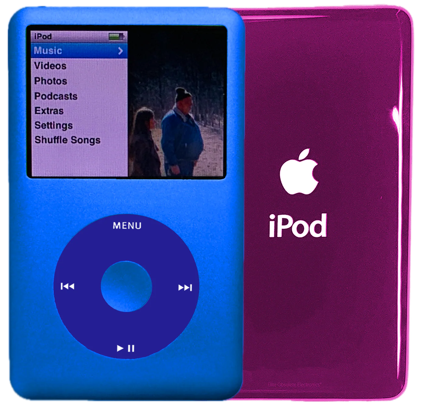 New Apple iPod Classic 6th & 7th Generation Blue Metal / Blue / Blue Metal (Hyper Pink)